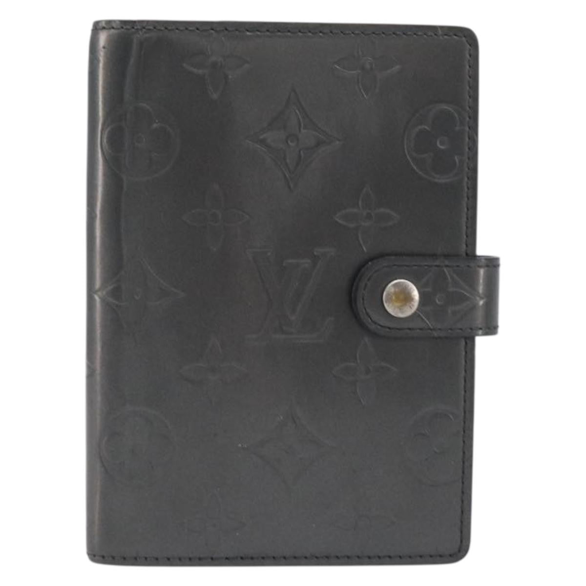 Louis Vuitton Agenda Cover Patent Leather Black Canvas Wallets Accessory (Pre-Owned)