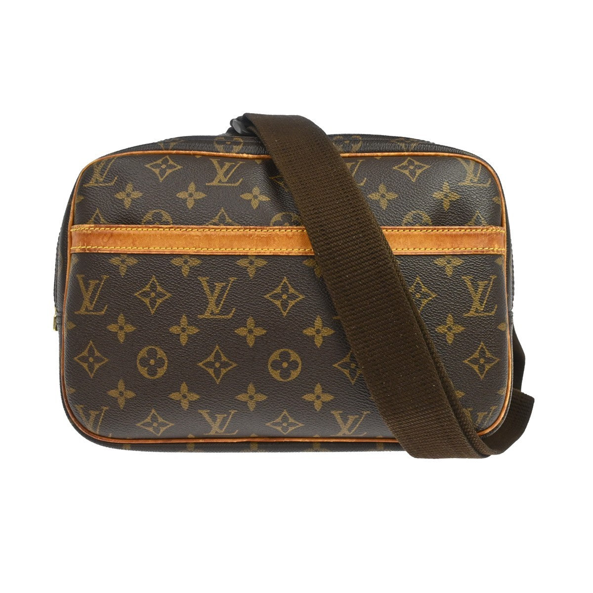Louis Vuitton Reporter Monogram Canvas Brown Canvas Shoulder Bag Bag (Pre-Owned)