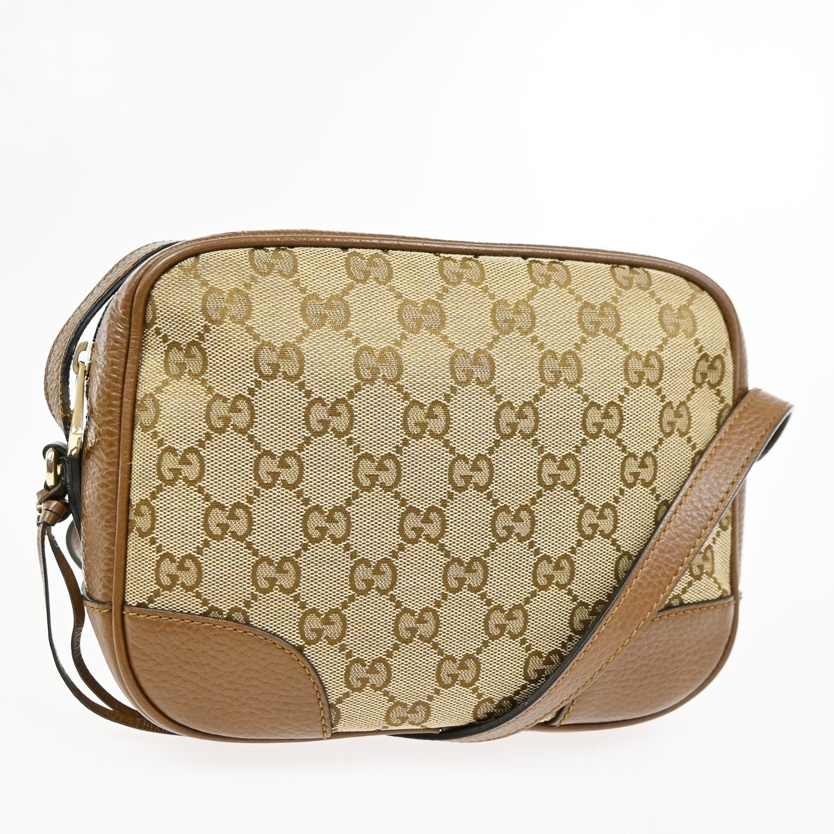 Gucci Bree Disco Gg Canvas With Leather Brown Canvas Crossbody Bag Bag (Pre-Owned)