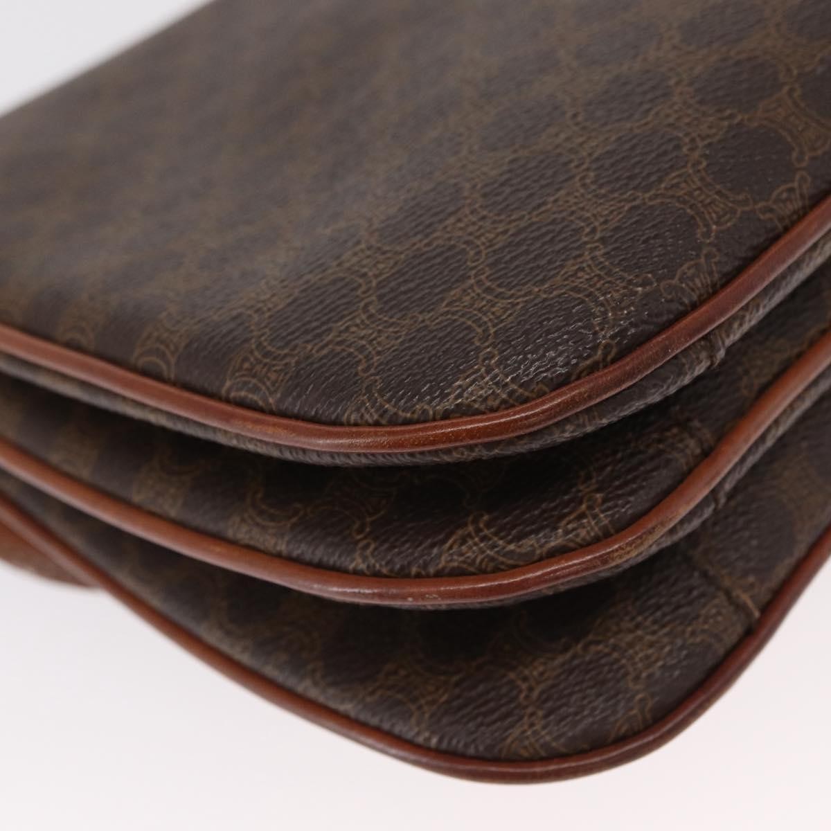 Celine Vintage Macadam Canvas Brown Canvas Shoulder Bag Bag (Pre-Owned)