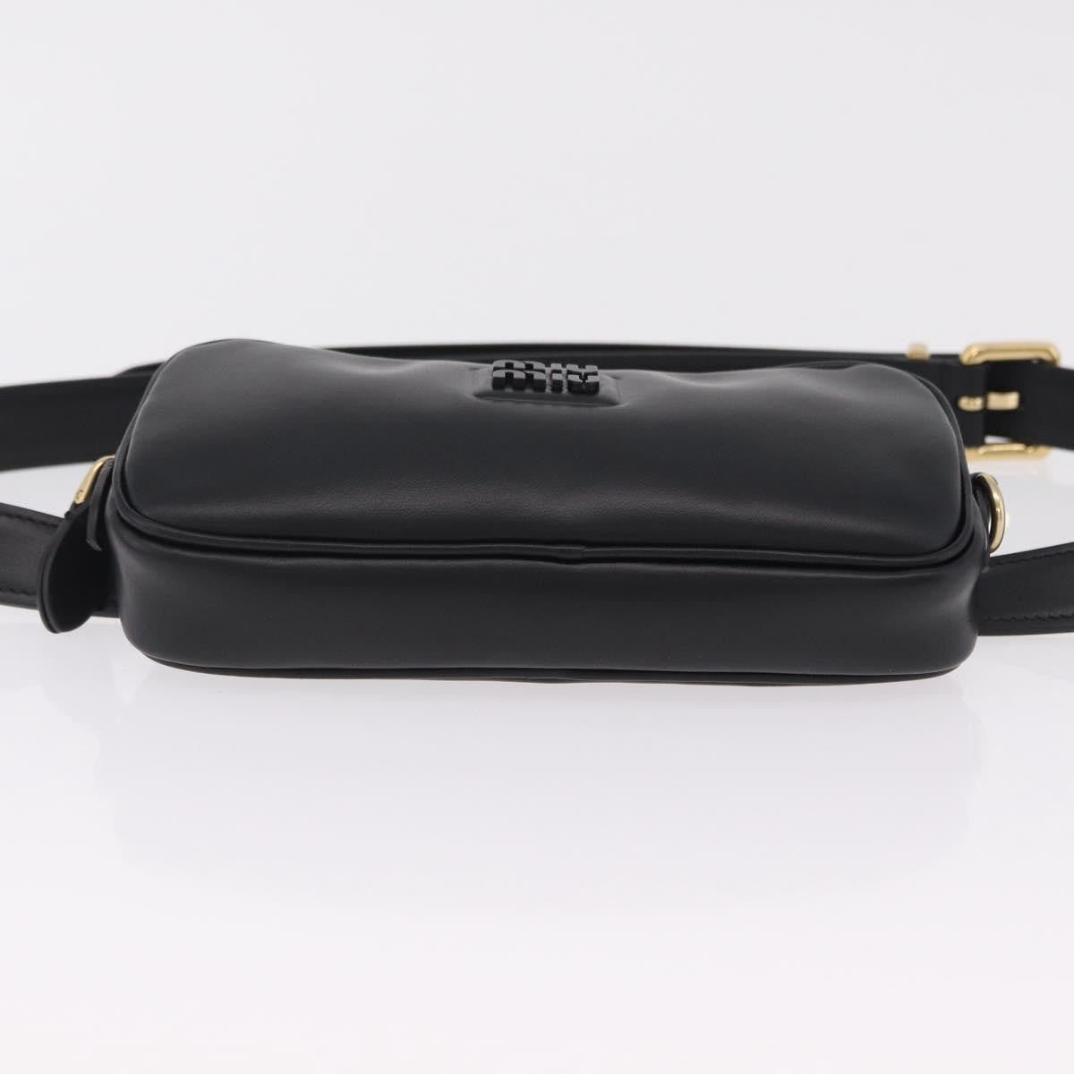 Miu Miu Arcadie Camera Leather Black Leather Handbag (Pre-Owned)
