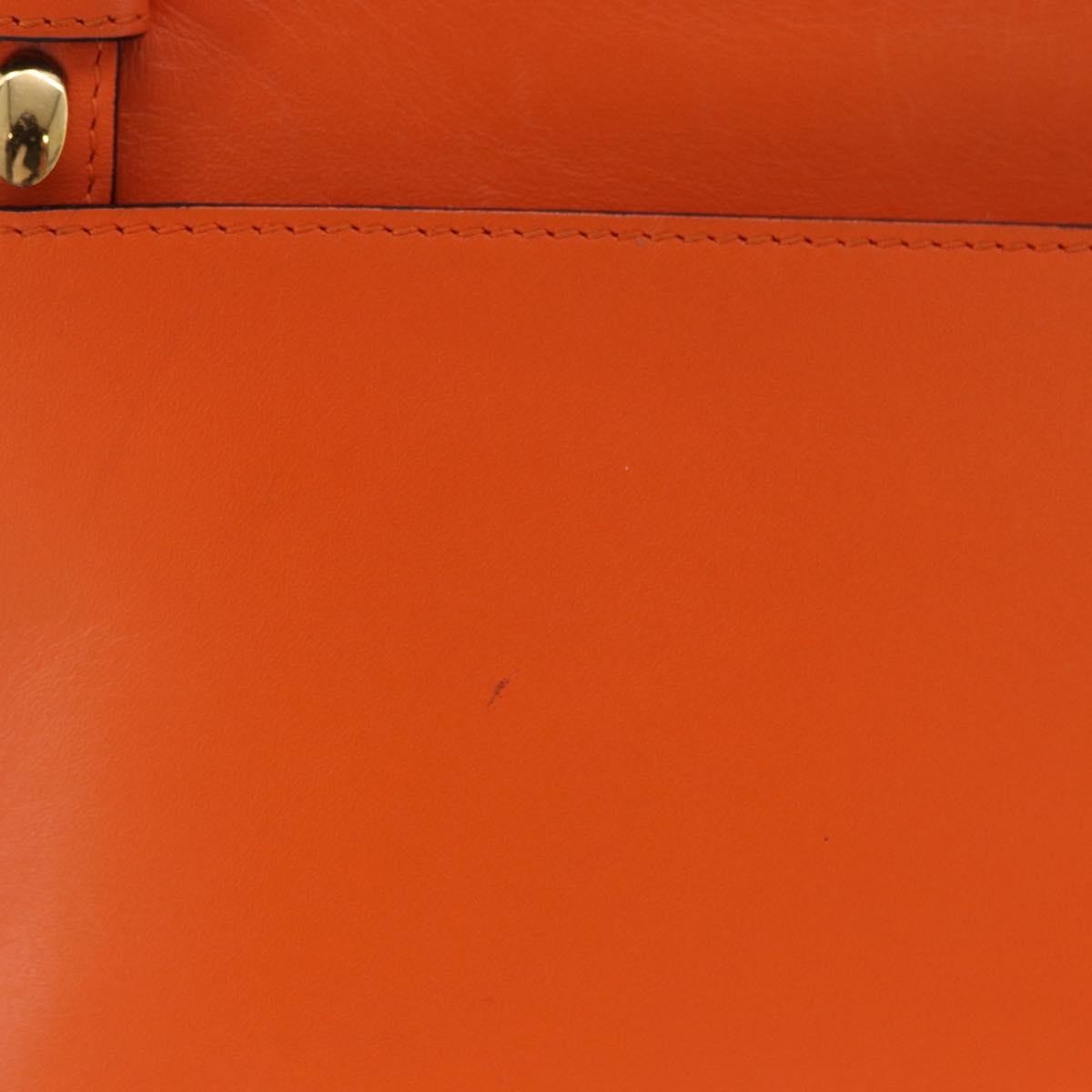 Loewe T Messenger Leather Orange Leather Crossbody Bag Bag (Pre-Owned)