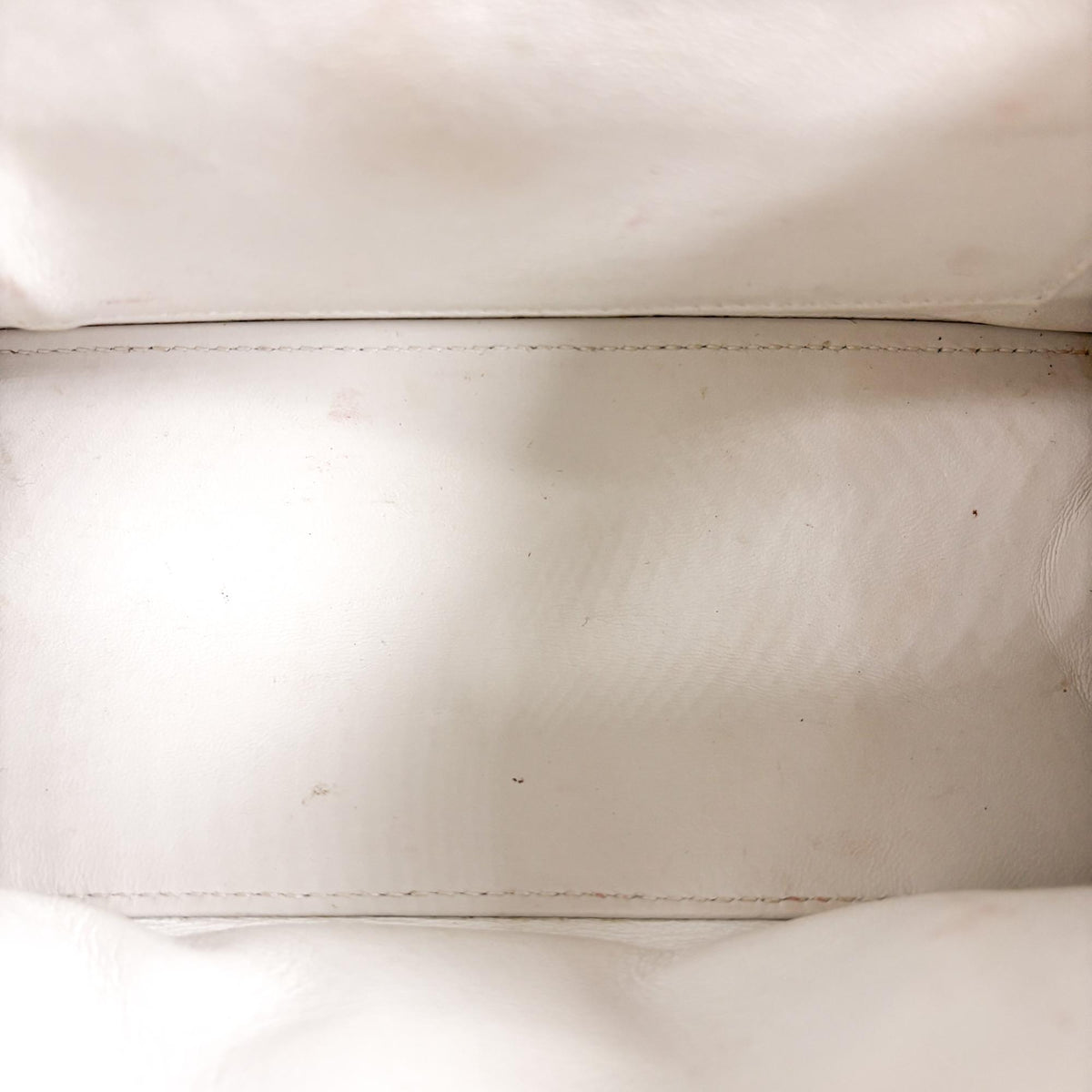 Balenciaga Hourglass Top Handle Leather White Leather Handbag (Pre-Owned)