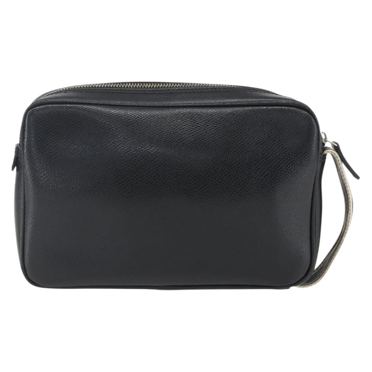 Salvatore Ferragamo Vintage Clutch Leather Black Leather Clutche & Pouche Bag (Pre-Owned)