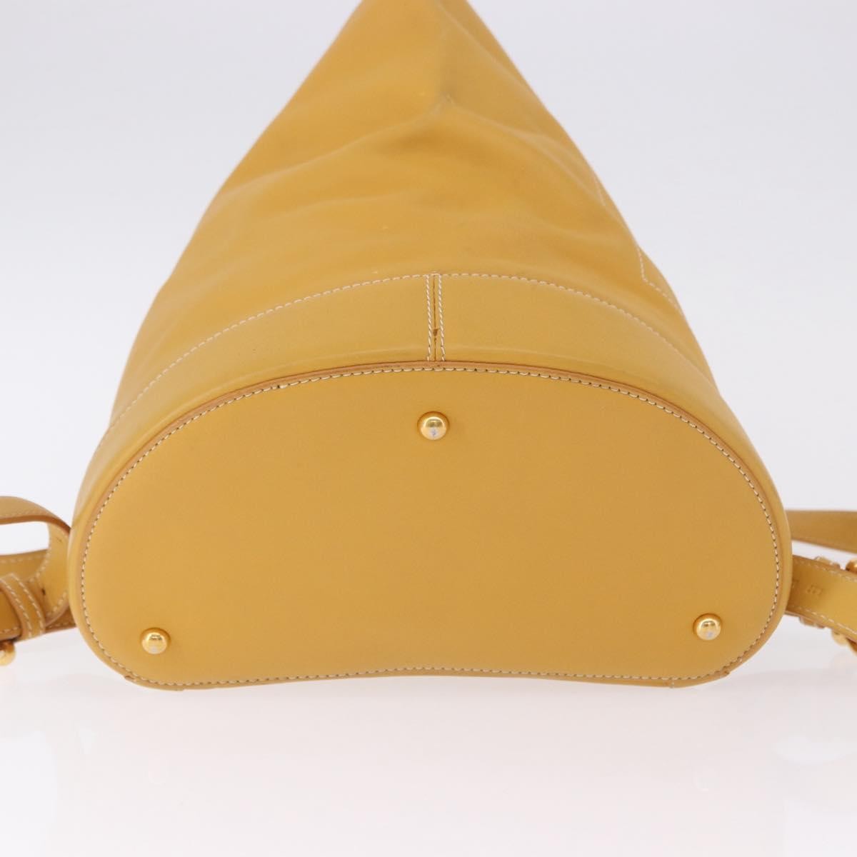 Loewe Anton Leather Yellow Leather Backpack Bag (Pre-Owned)