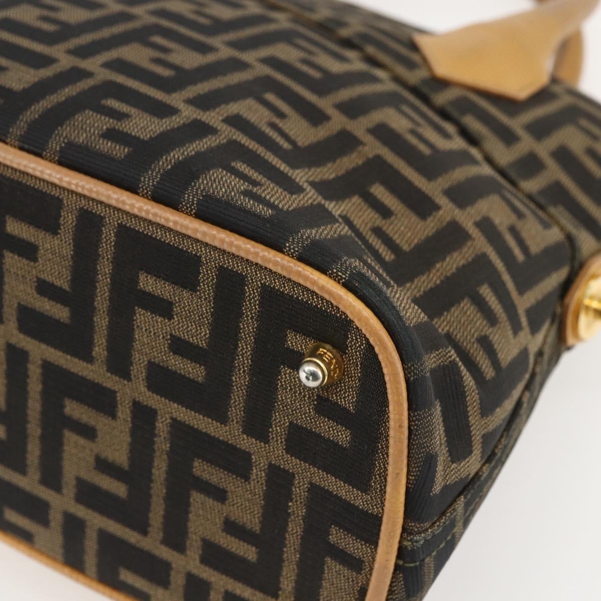 Fendi Vintage Zucca Zucca Brown Canvas Handbag (Pre-Owned)