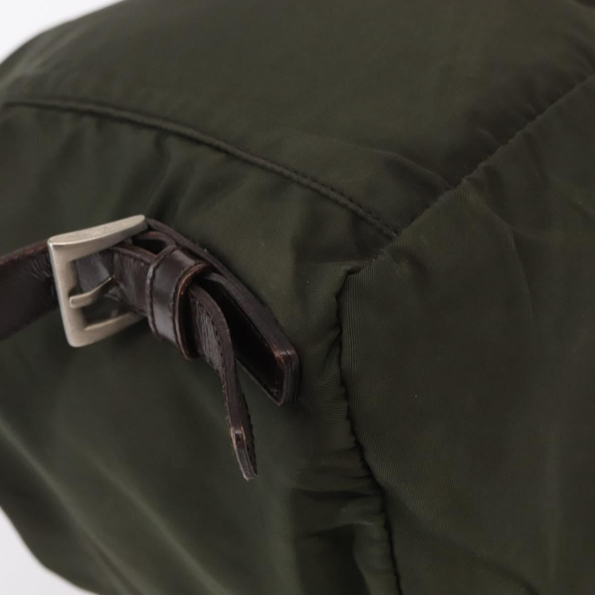 Prada Front Pocket Tessuto Khaki Nylon Backpack Bag (Pre-Owned)