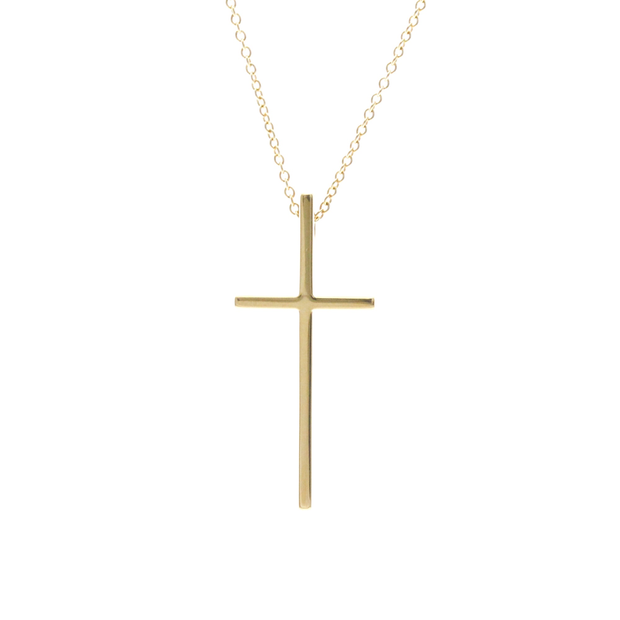Tiffany & Co. Cross Pendant 18K Yellow Gold Gold Yellow_Gold Necklace Jewelry (Pre-Owned)