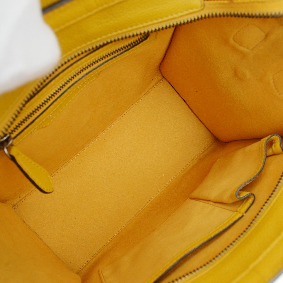 Celine Luggage Smooth Leather Yellow Leather Handbag (Pre-Owned)