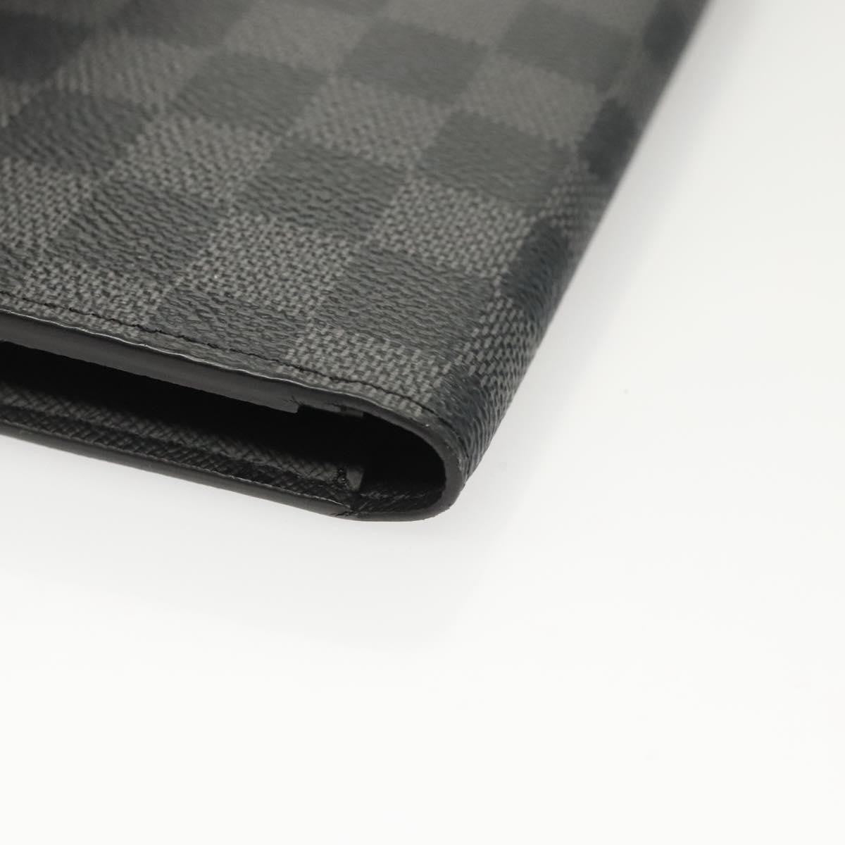 Louis Vuitton Brazza Long Bifold Damier Gray Canvas Wallets Accessory (Pre-Owned)