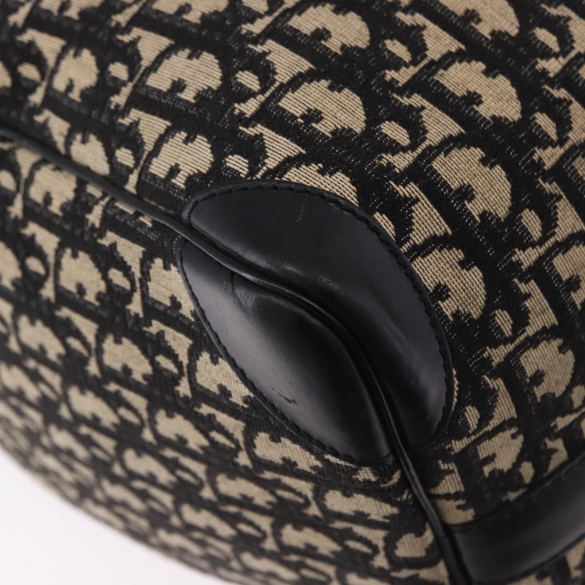 Christian Dior Convertible Boston Oblique Canvas Black Canvas Travel Bag Bag (Pre-Owned)