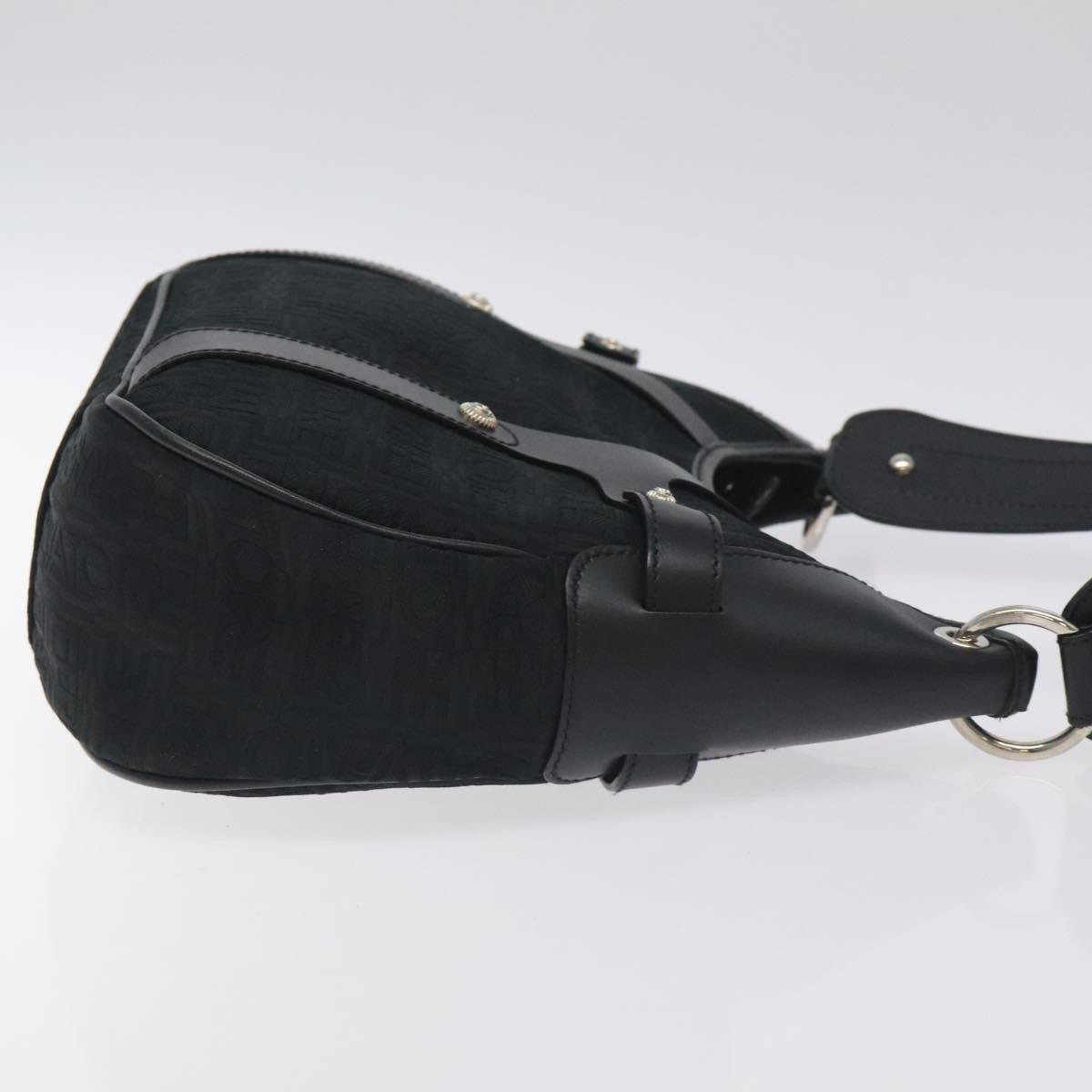 Salvatore Ferragamo Shoulder Canvas Black Canvas Shoulder Bag Bag (Pre-Owned)