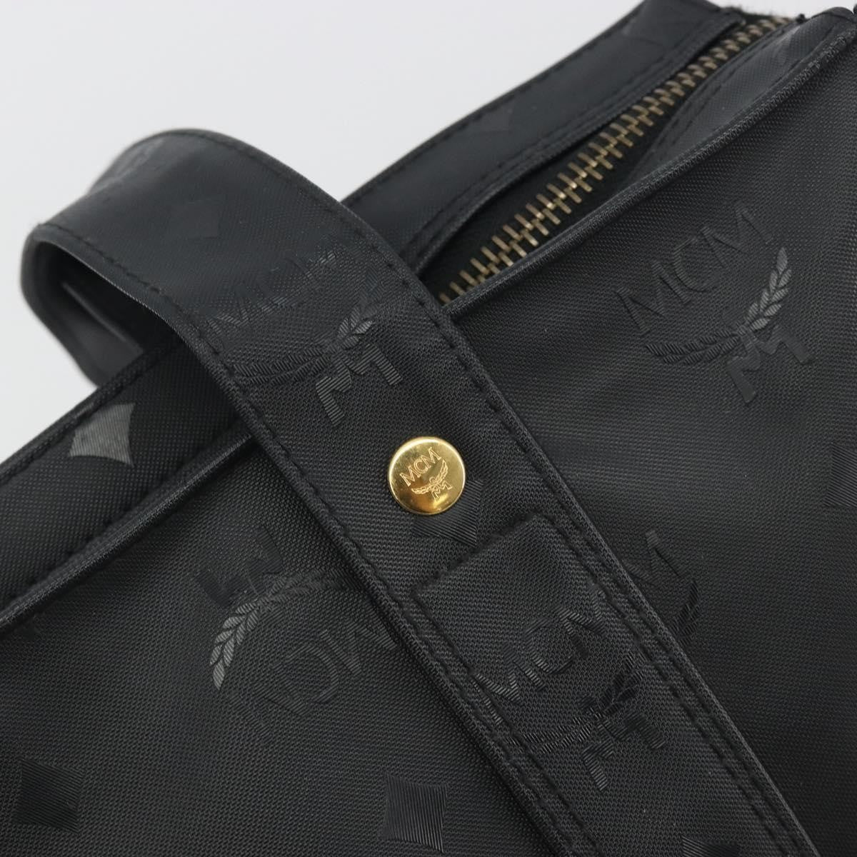 MCM Vintage Visetos Canvas Black Canvas Tote Bag Bag (Pre-Owned)