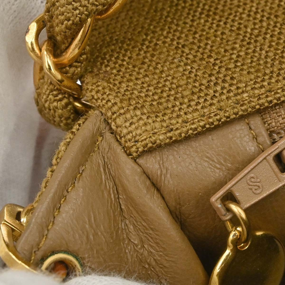Chanel Vintage Diana Flap Quilted Canvas Brown Canvas Shoulder Bag Bag (Pre-Owned)
