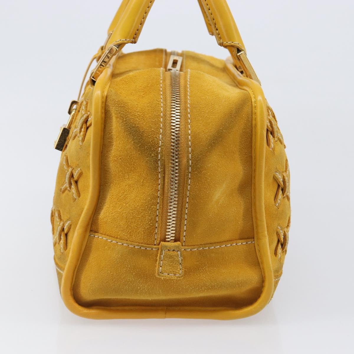 Loewe Amazona Suede Yellow Suede Handbag (Pre-Owned)