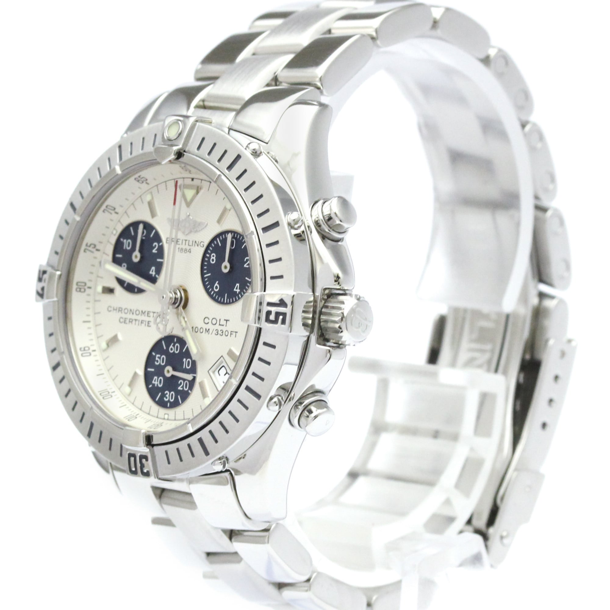 Breitling Colt Chronograph Quartz Stainless Steel Watch (Pre-Owned)