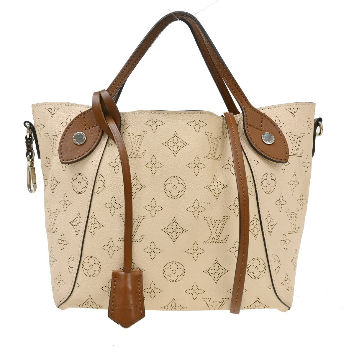 Louis Vuitton Hina Mahina Leather Beige Leather Handbag (Pre-Owned)