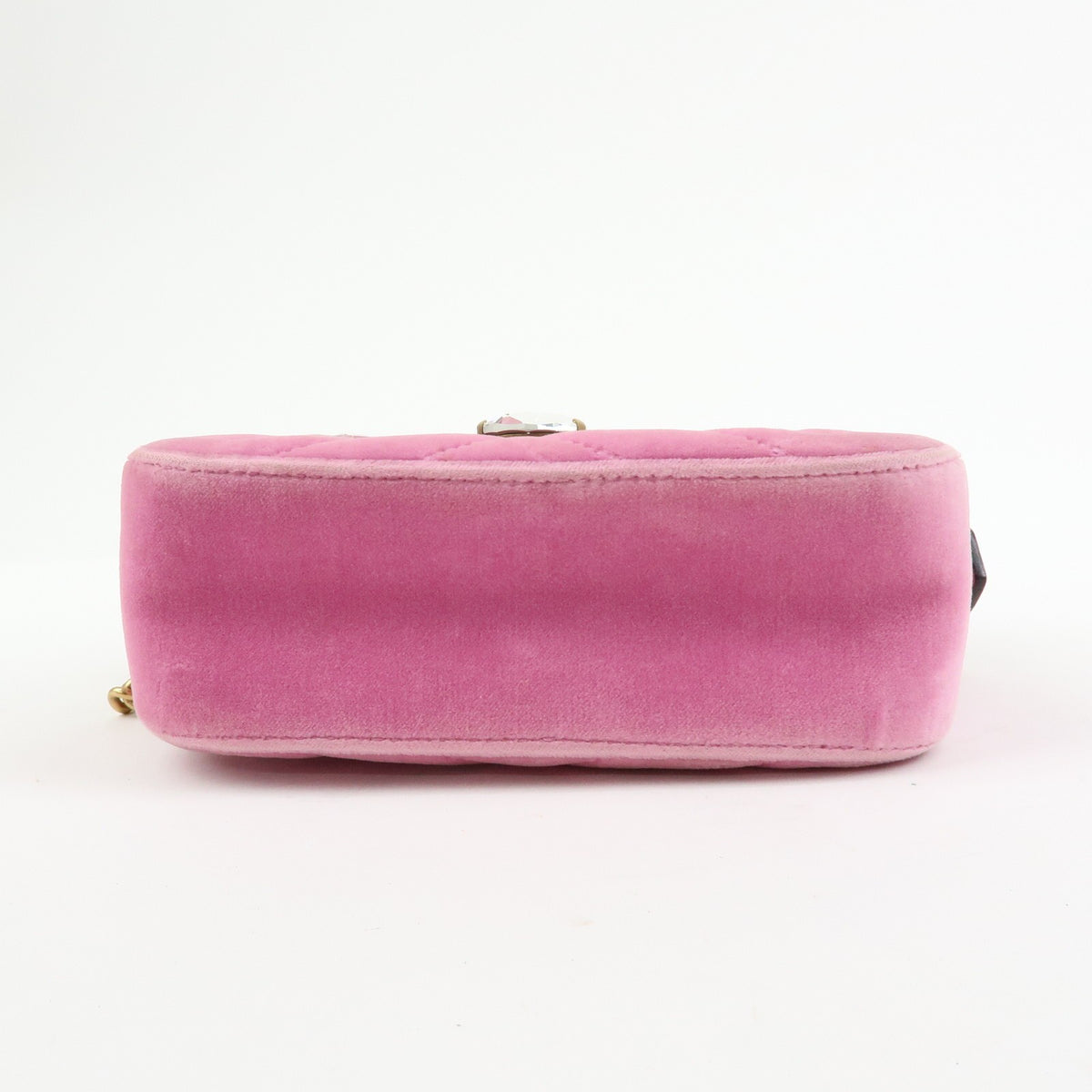 Gucci Gg Marmont Crystal Embellished Matelasse Velvet Pink Velvet Shoulder Bag Bag (Pre-Owned)