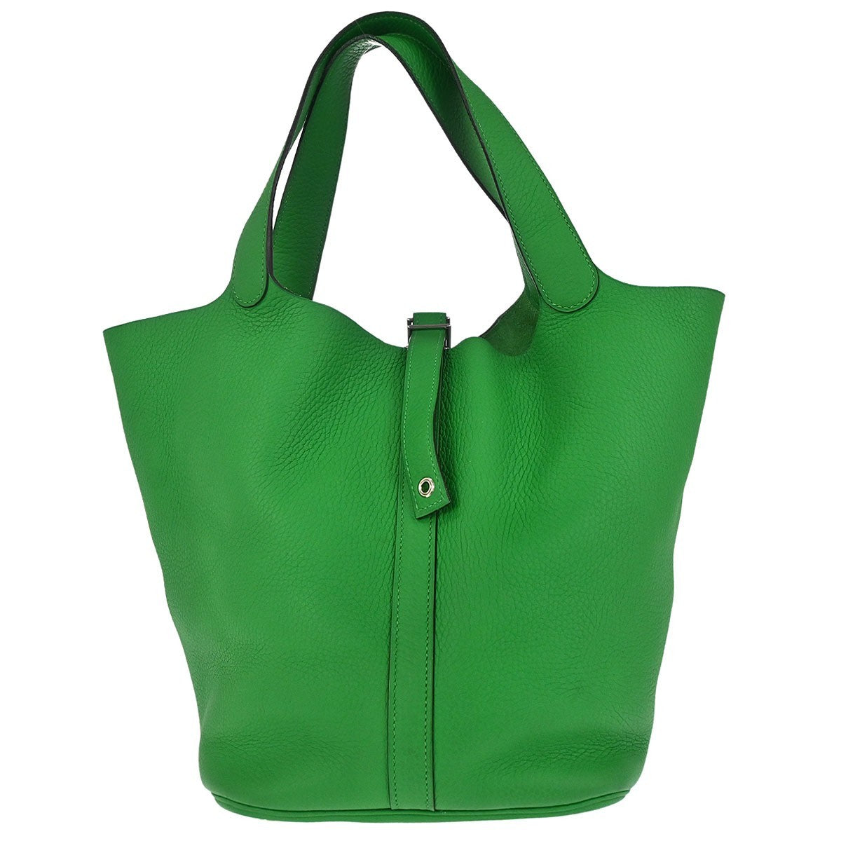 Hermes Picotin Lock Clemence Green Leather Handbag (Pre-Owned)