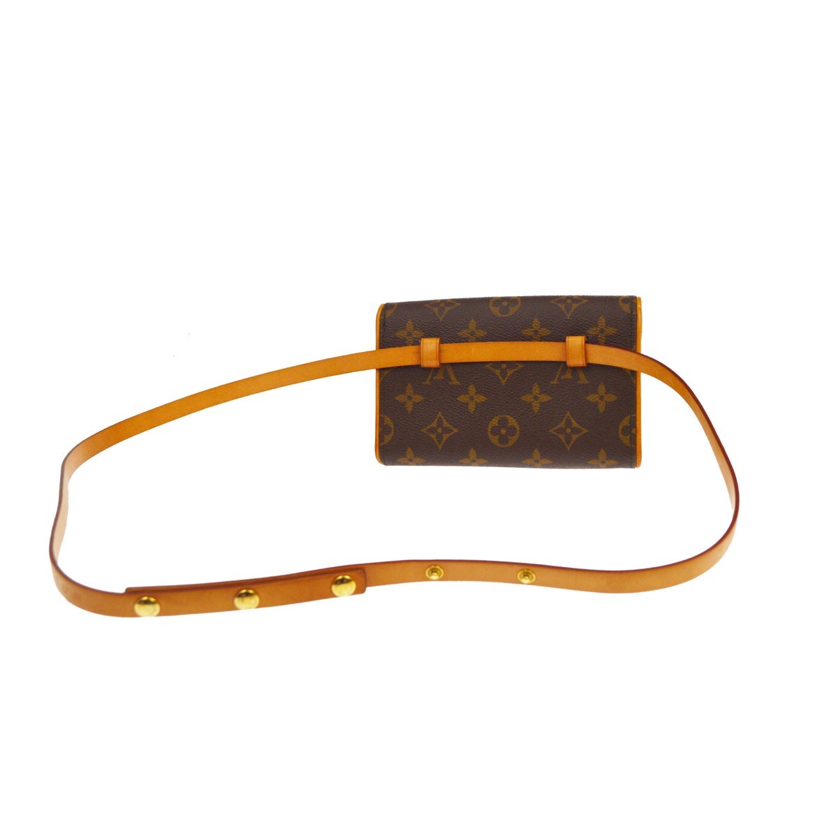 Louis Vuitton Florentine Waist Monogram Canvas Brown Canvas Handbag (Pre-Owned)