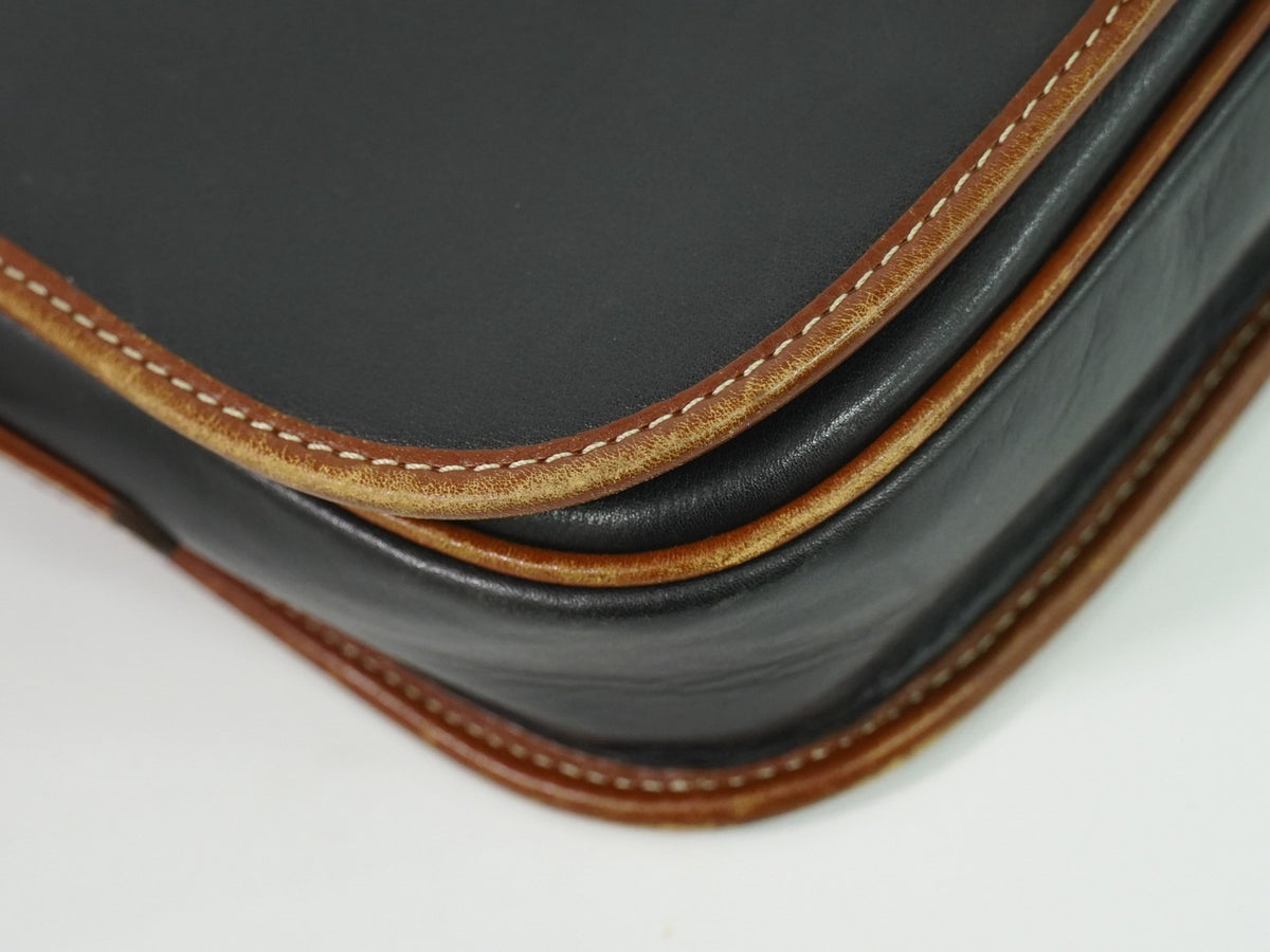 Celine Flap Shoulder Leather Black Leather Shoulder Bag Bag (Pre-Owned)