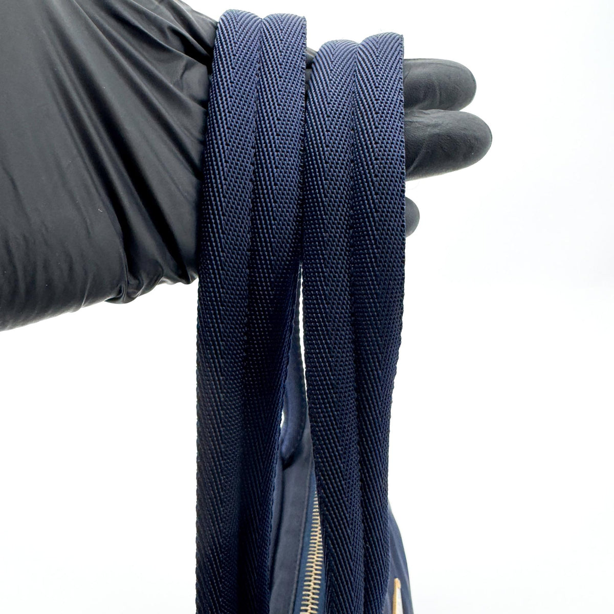Prada Bowling Tessuto Navy Nylon Shoulder Bag Bag (Pre-Owned)