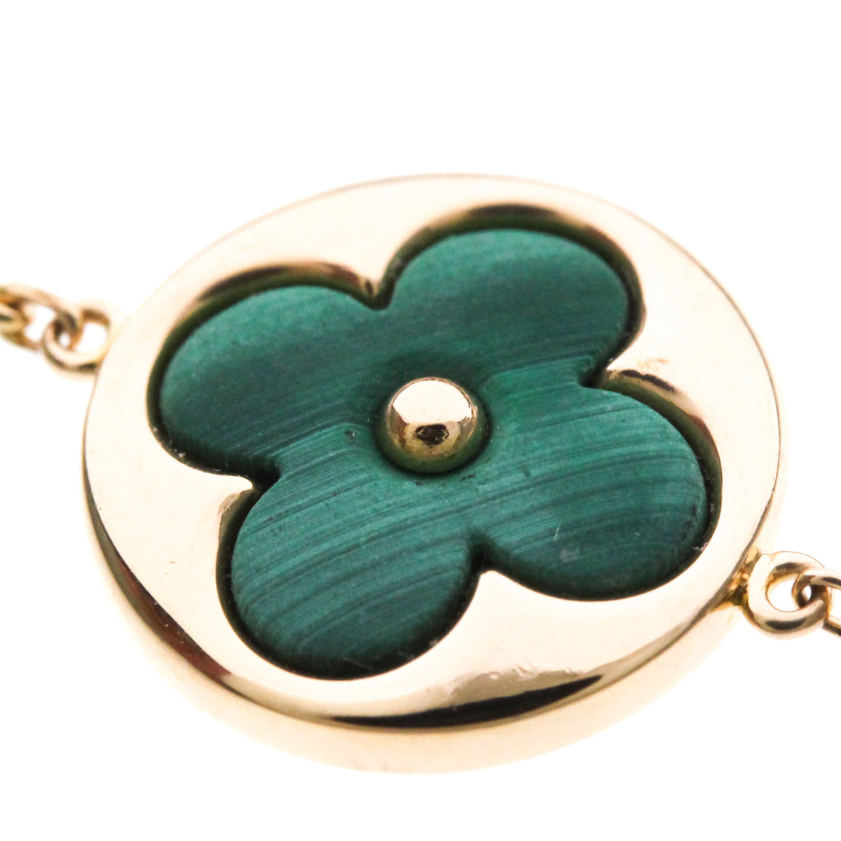 Louis Vuitton Color Blossom Bb 18K Rose Gold With Malachite And Diamond Gold Rose_Gold Bracelet Jewelry (Pre-Owned)