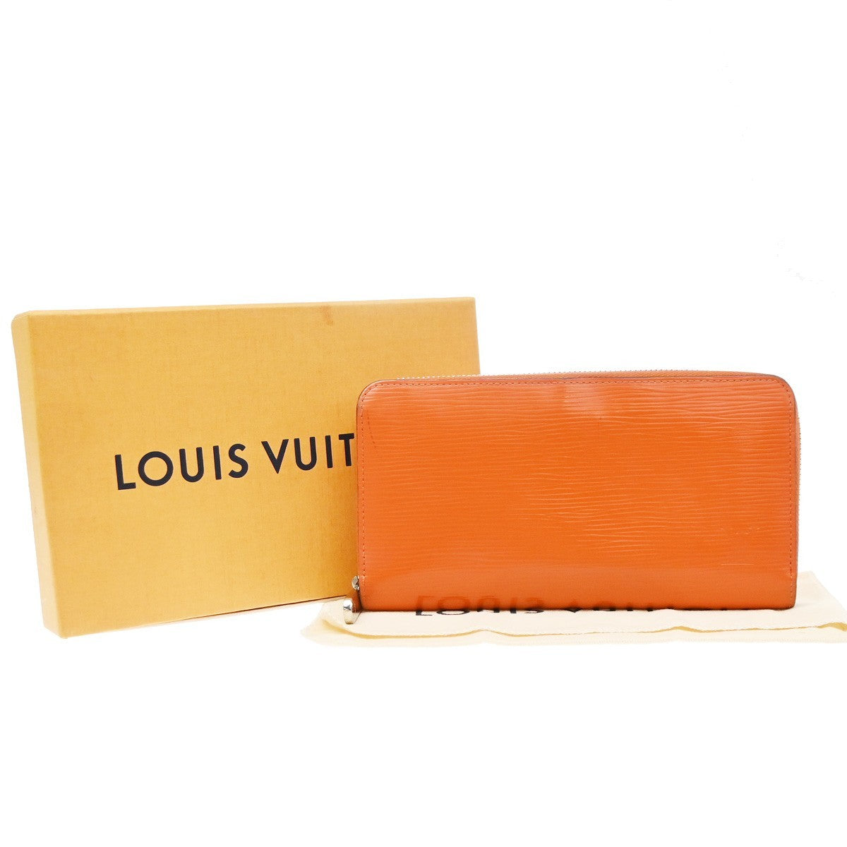 Louis Vuitton Zippy Organizer Epi Leather Orange Leather Wallets Accessory (Pre-Owned)