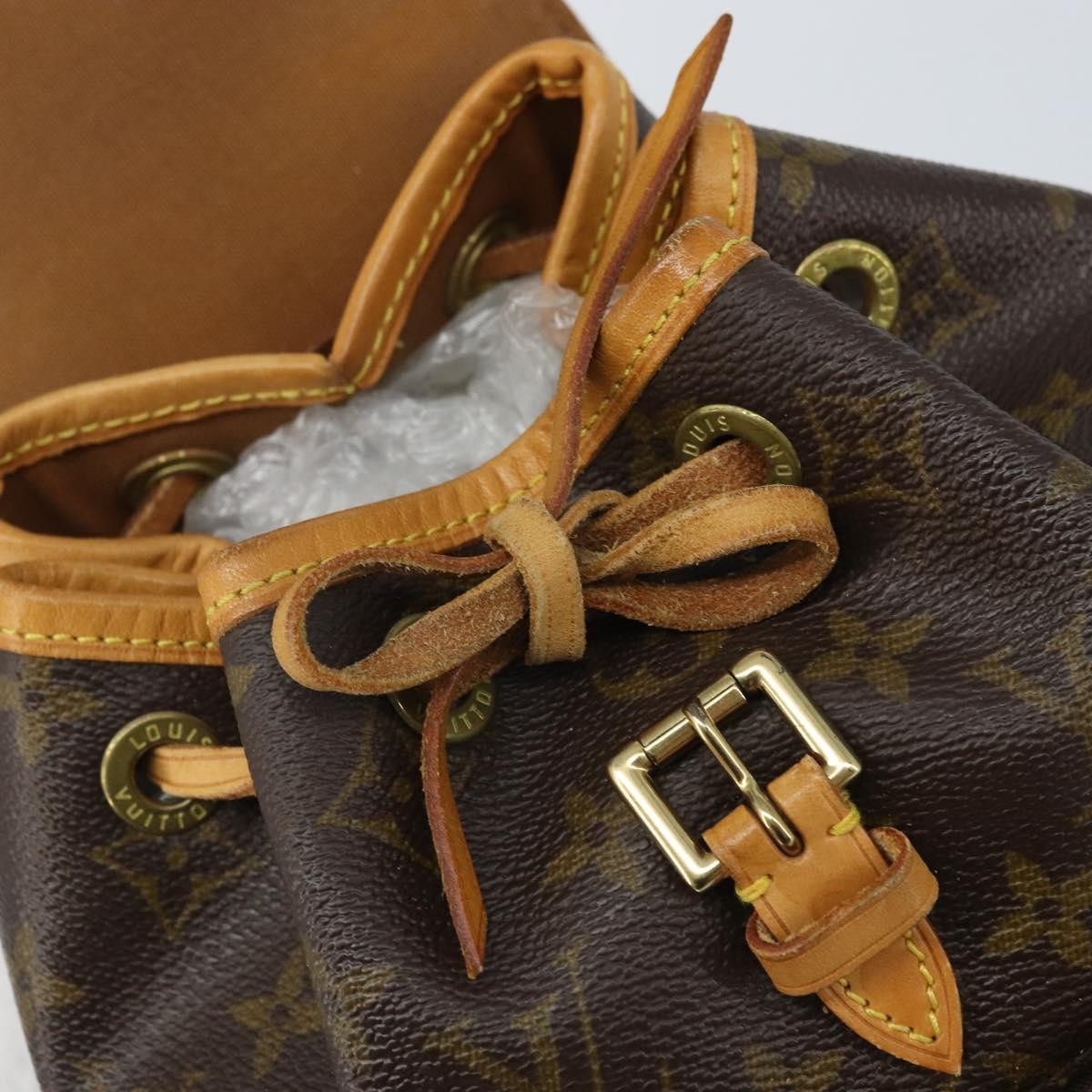 Louis Vuitton Vintage Montsouris Monogram Canvas Brown Canvas Backpack Bag (Pre-Owned)