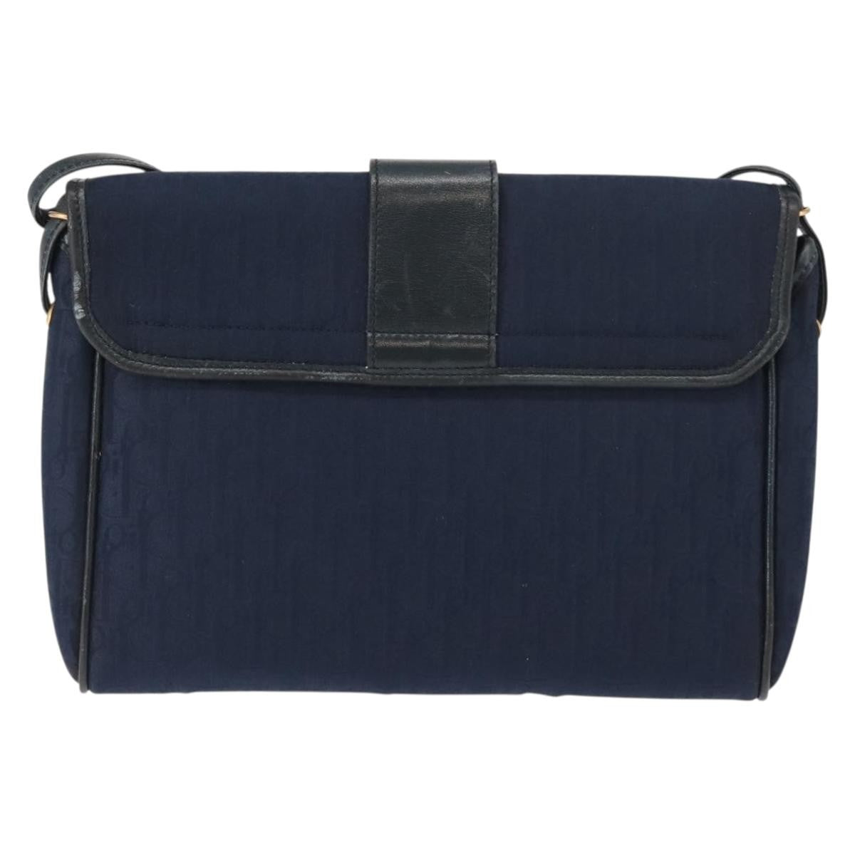 Christian Dior Vintage Trotter Canvas Navy Canvas Shoulder Bag Bag (Pre-Owned)