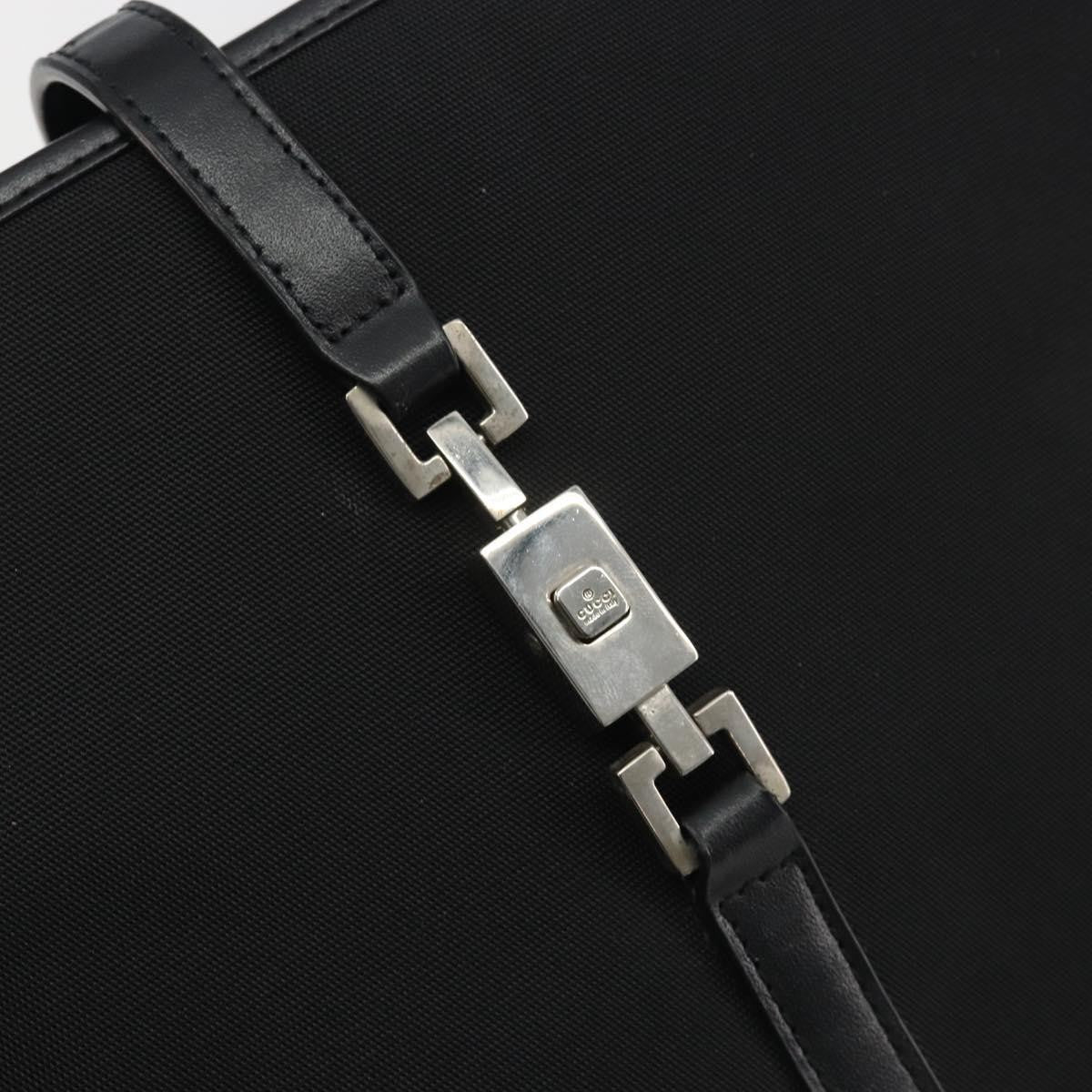 Gucci Jackie Gg Canvas Black Canvas Tote Bag Bag (Pre-Owned)