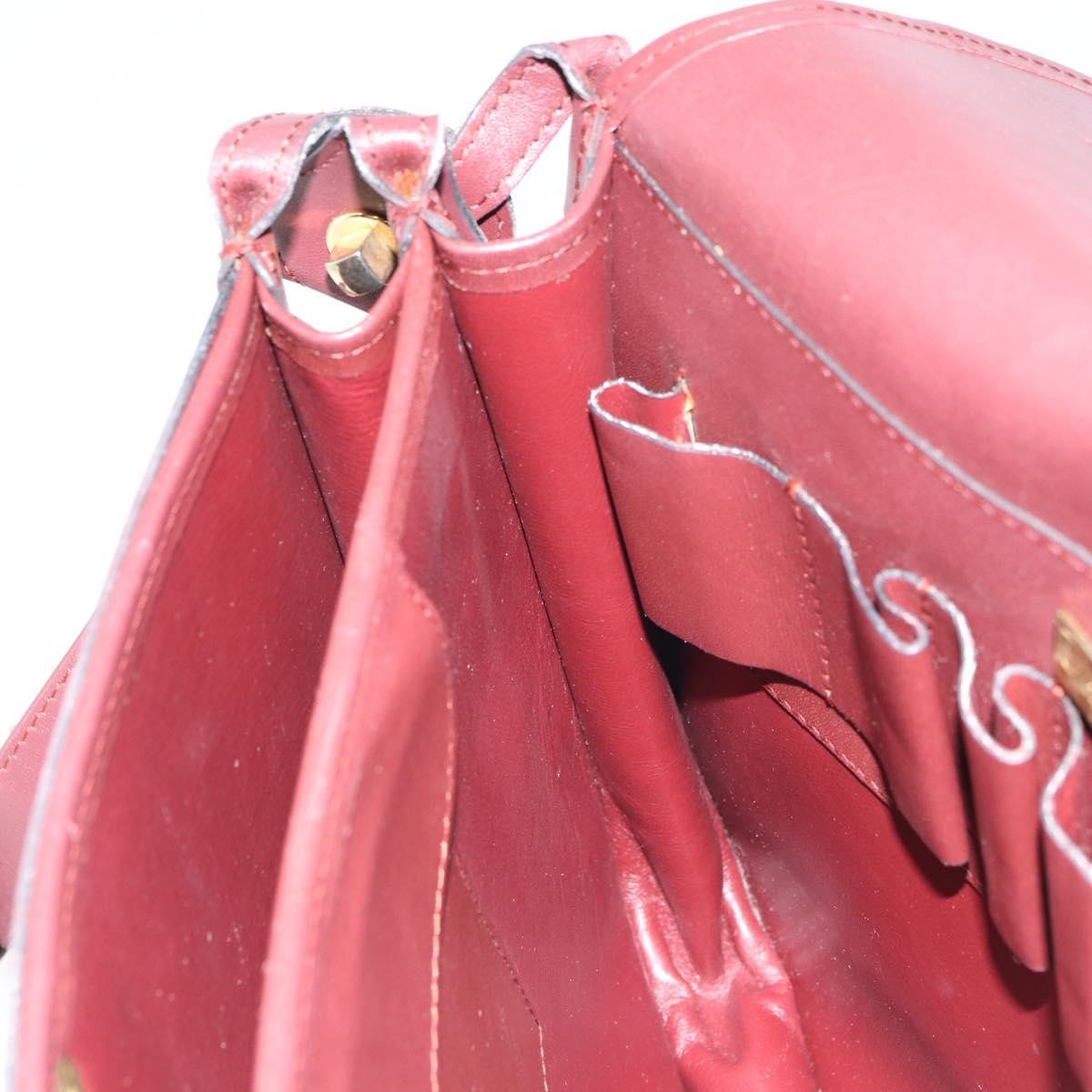 Cartier Must De Cartier Leather Burgundy Leather Shoulder Bag Bag (Pre-Owned)