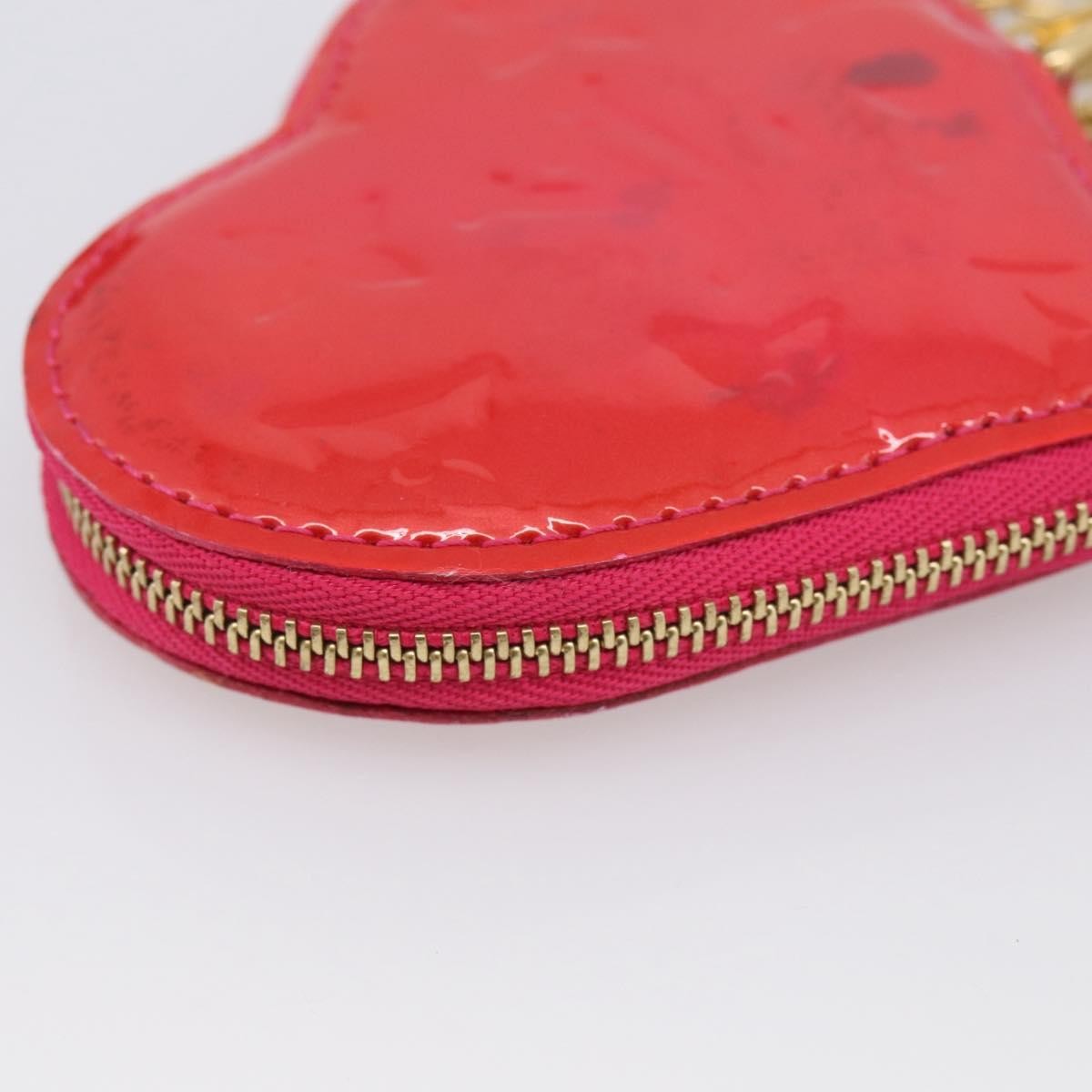Louis Vuitton Heart Coin Purse Monogram Vernis Pink Patent_Leather Clutche & Pouche Bag (Pre-Owned)