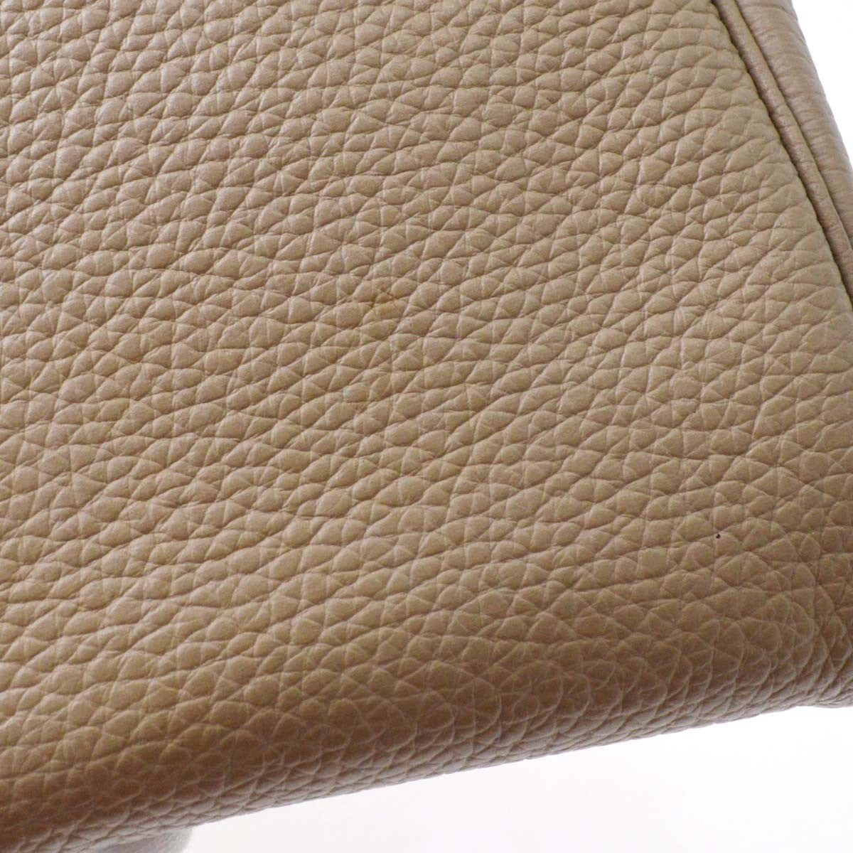 Hermes Lindy Clemence Gray Leather Handbag (Pre-Owned)