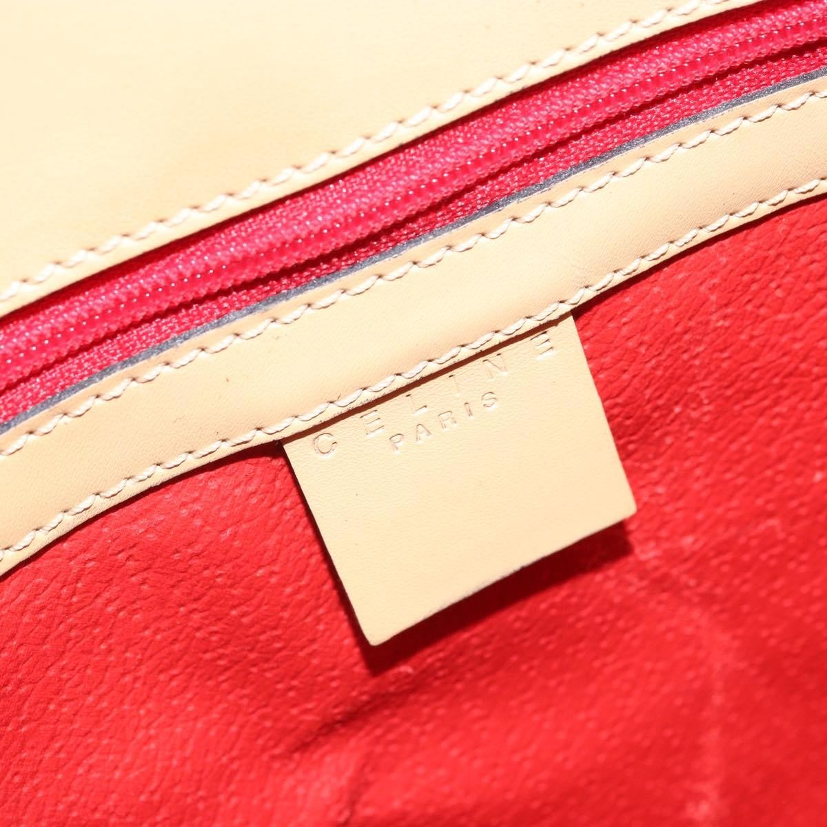 Celine Vintage Leather Beige Leather Shoulder Bag Bag (Pre-Owned)