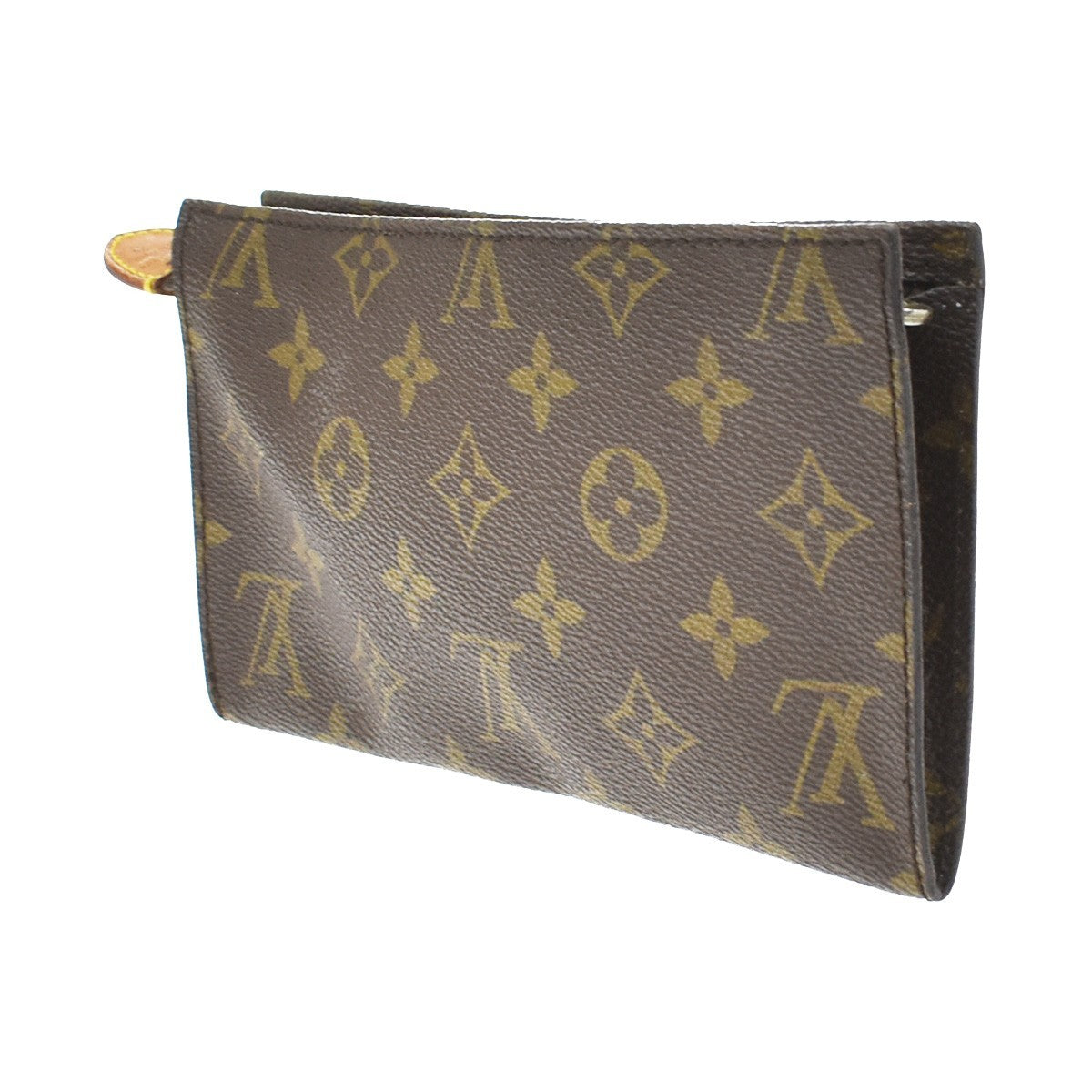 Louis Vuitton Vintage Bucket Zip Monogram Canvas Brown Leather Clutche & Pouche Bag (Pre-Owned)