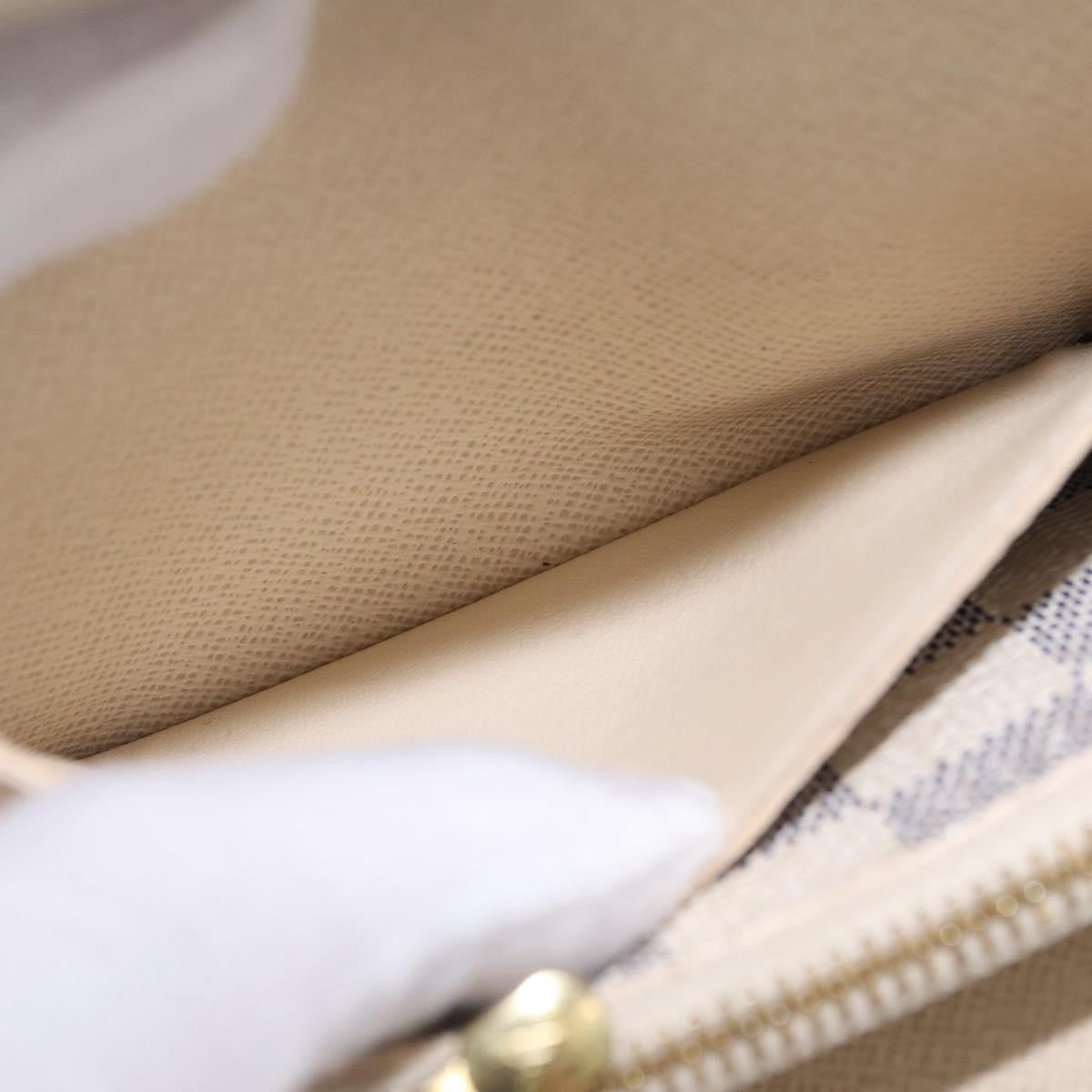 Louis Vuitton Solo Belt Damier White Canvas Clutche & Pouche Bag (Pre-Owned)