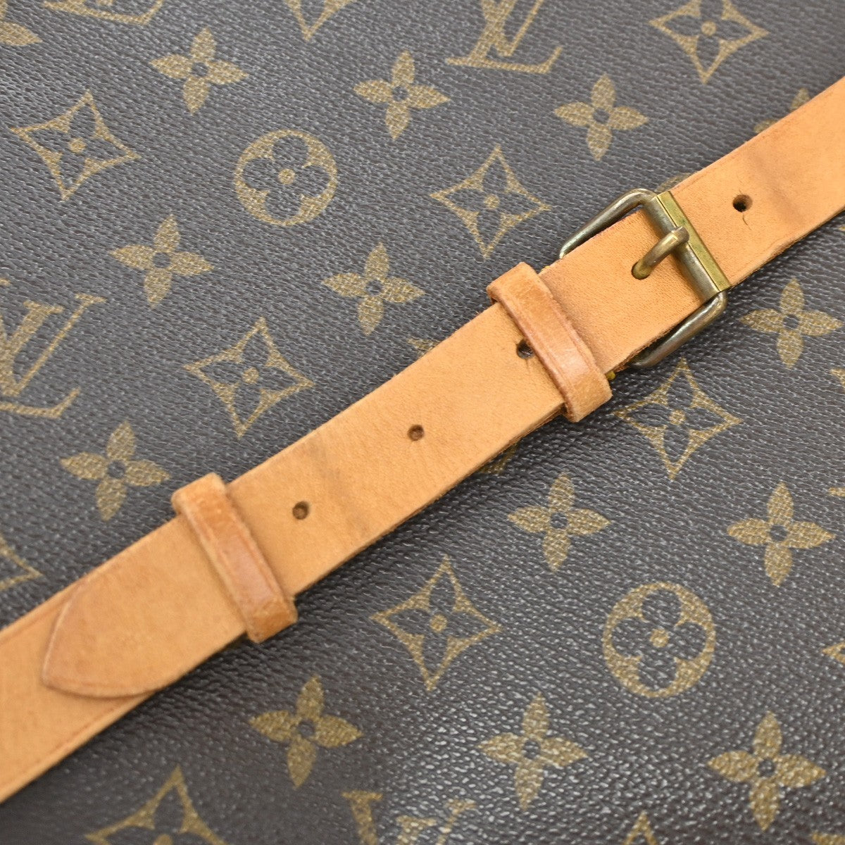 Louis Vuitton Cartouchiere Monogram Canvas Brown Canvas Shoulder Bag Bag (Pre-Owned)