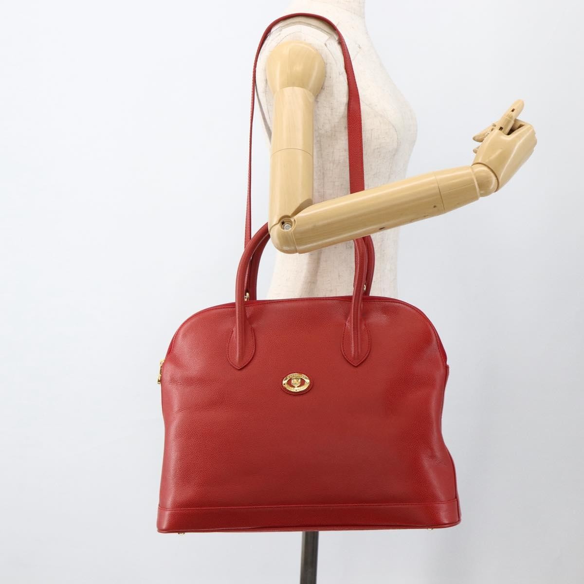 Burberry Vintage Leather Red Leather Handbag (Pre-Owned)