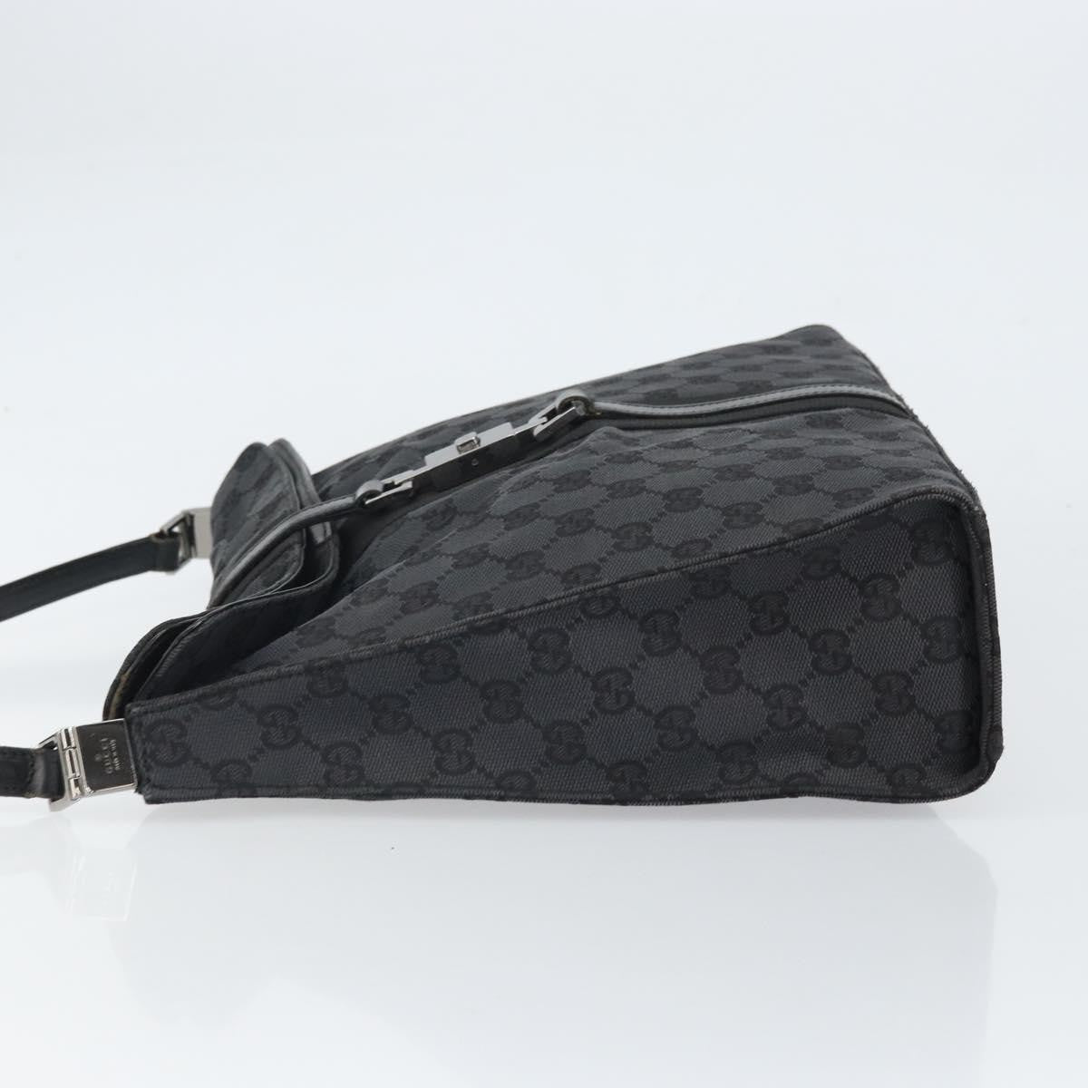 Gucci Jackie Gg Canvas Black Canvas Tote Bag Bag (Pre-Owned)