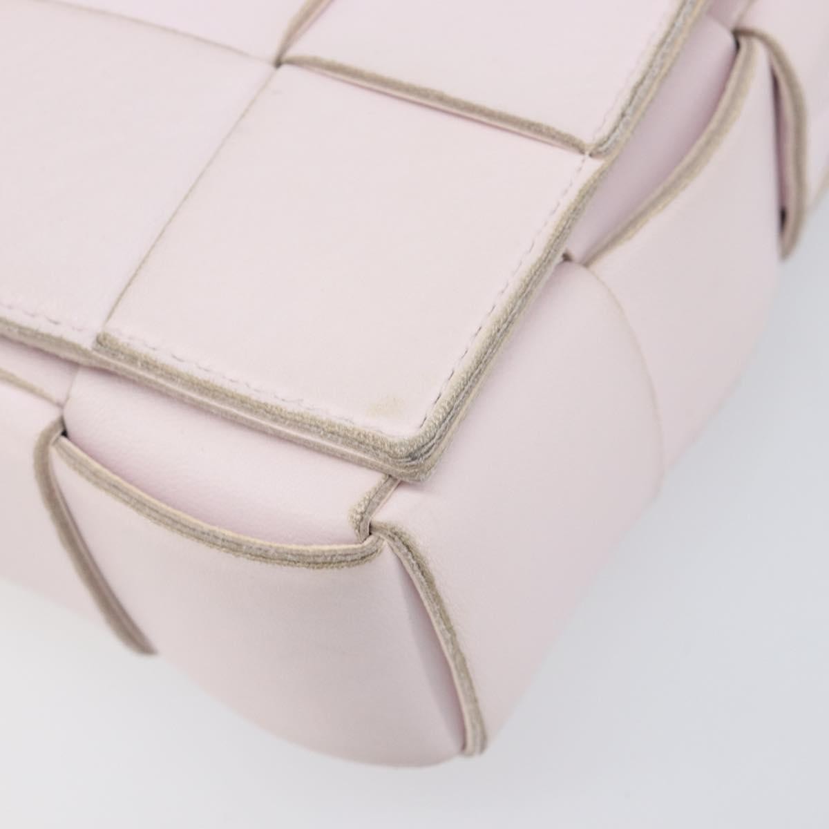 Bottega Veneta Cassette Maxi Intrecciato Leather Pink Leather Crossbody Bag Bag (Pre-Owned)
