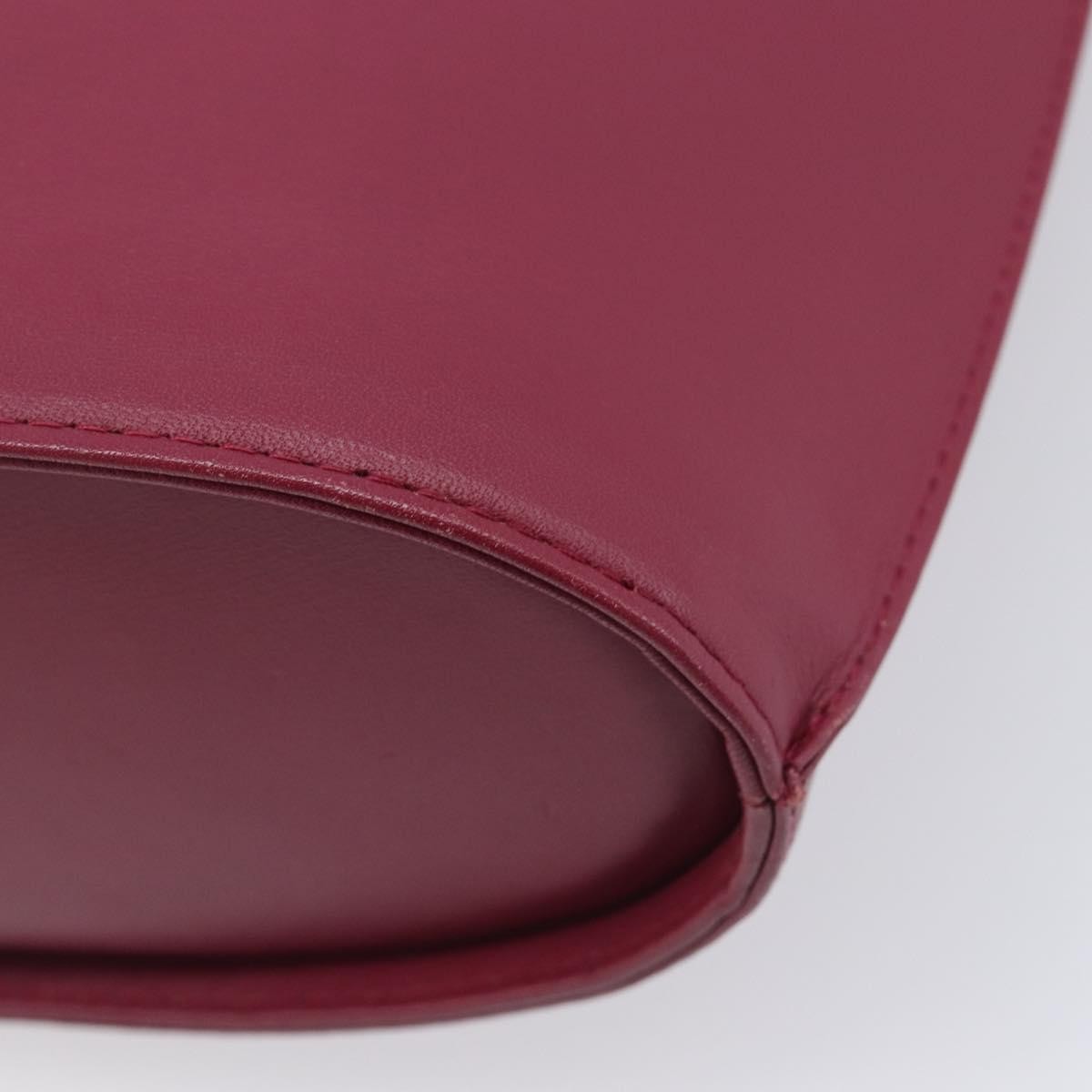 Saint Laurent Vintage Shoulder Bag Leather Burgundy Leather Shoulder Bag Bag (Pre-Owned)