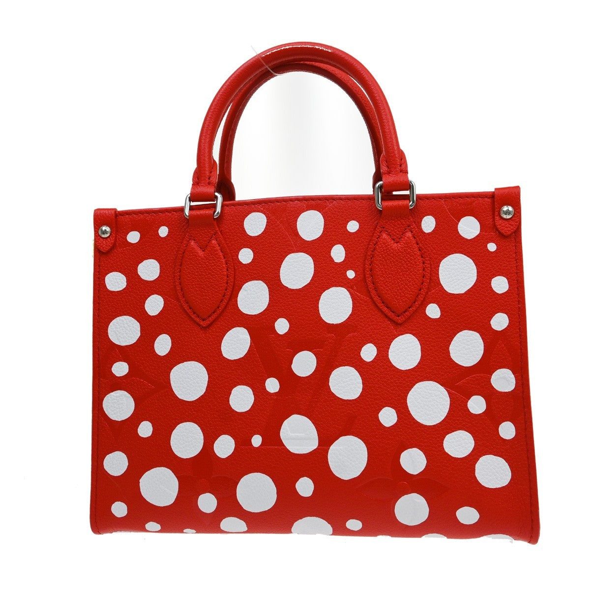 Louis Vuitton Onthego Tote Yayoi Kusama Infinity Dots Monogram Empreinte Giant Red Leather Tote Bag Bag (Pre-Owned)