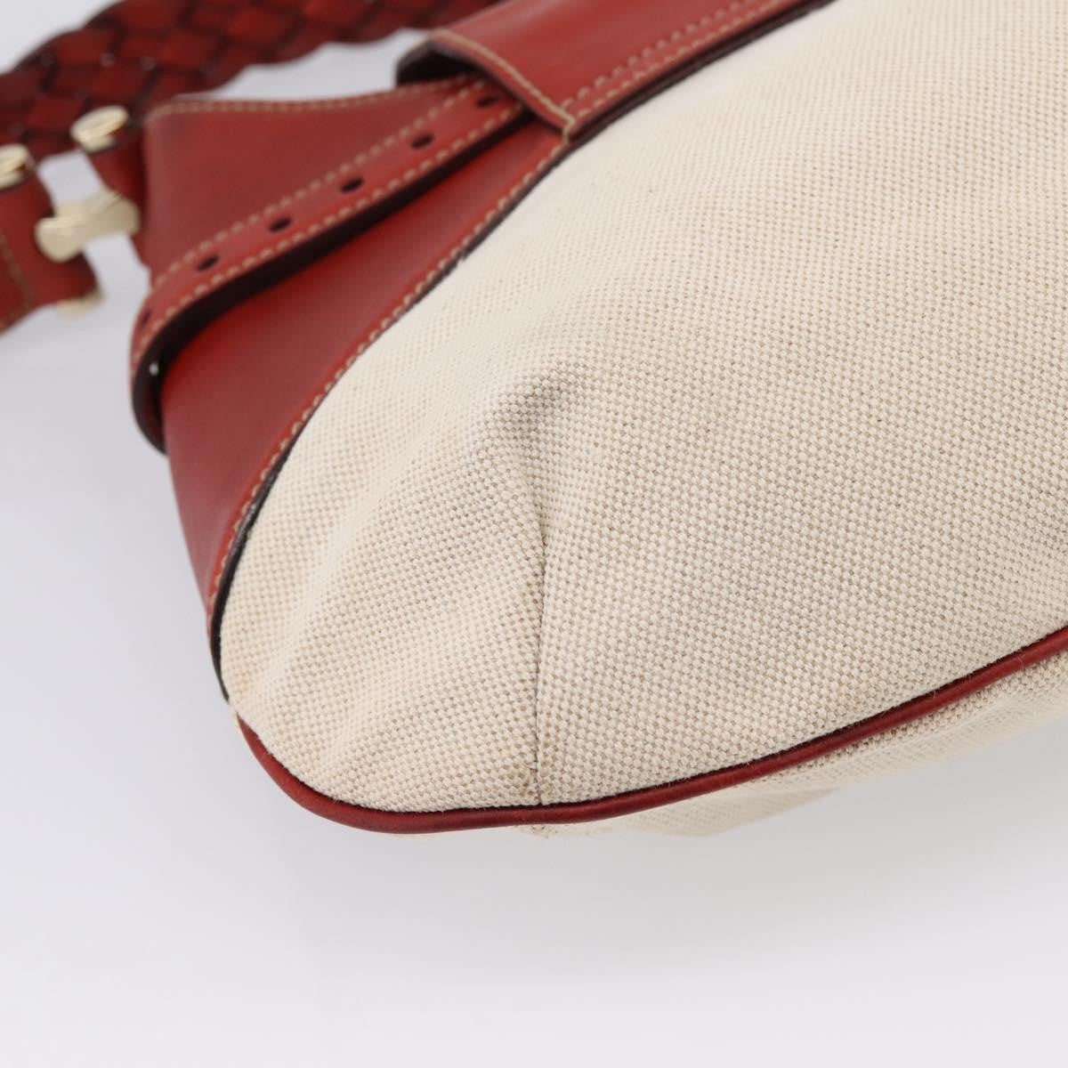 Gucci Horsebit Gg Canvas And Leather Beige Canvas Tote Bag Bag (Pre-Owned)