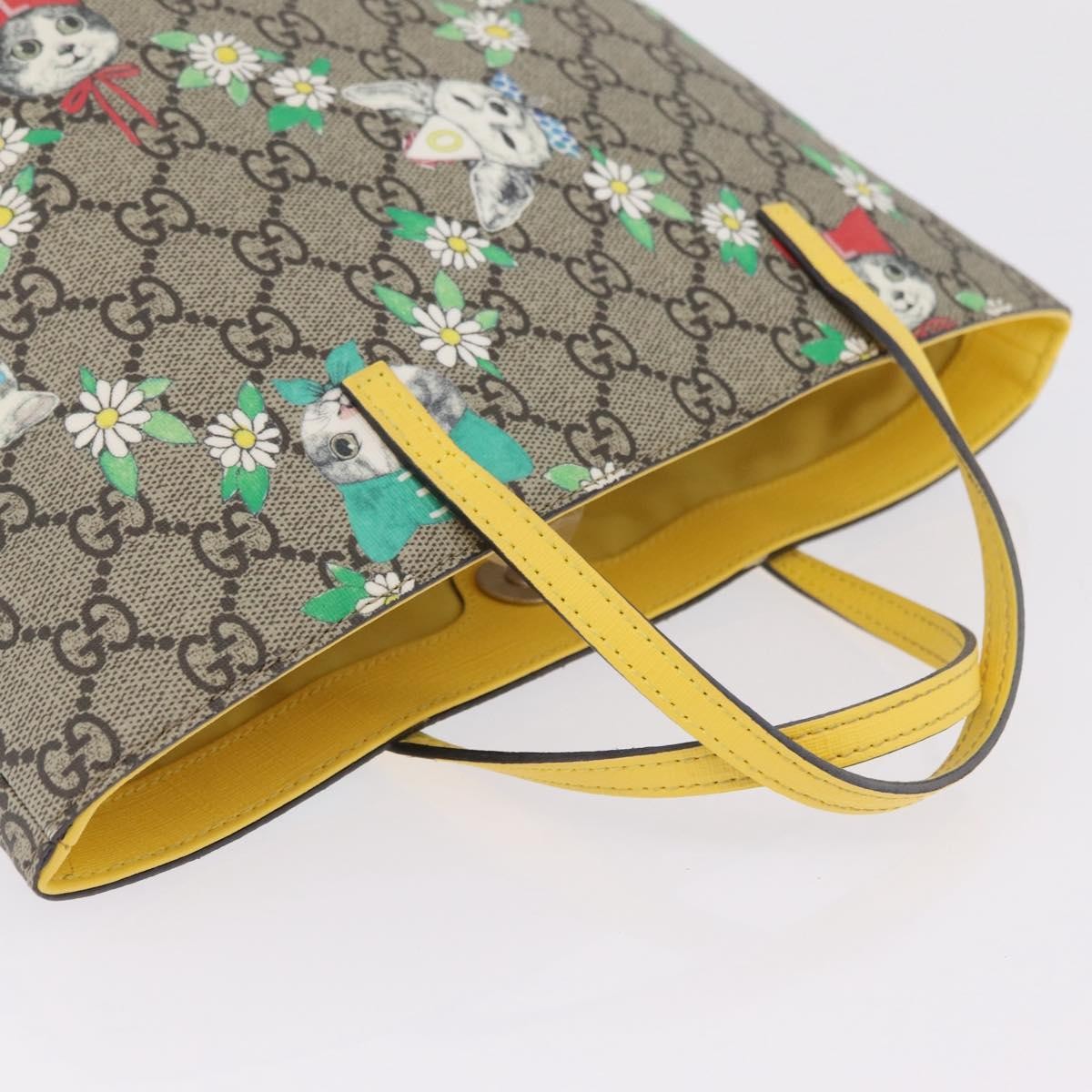 Gucci Children's Printed Gg Coated Canvas Beige Canvas Tote Bag Bag (Pre-Owned)