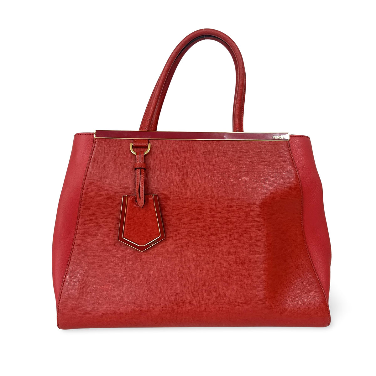 Fendi 2Jours Bag Patent Red Leather Handbag (Pre-Owned)