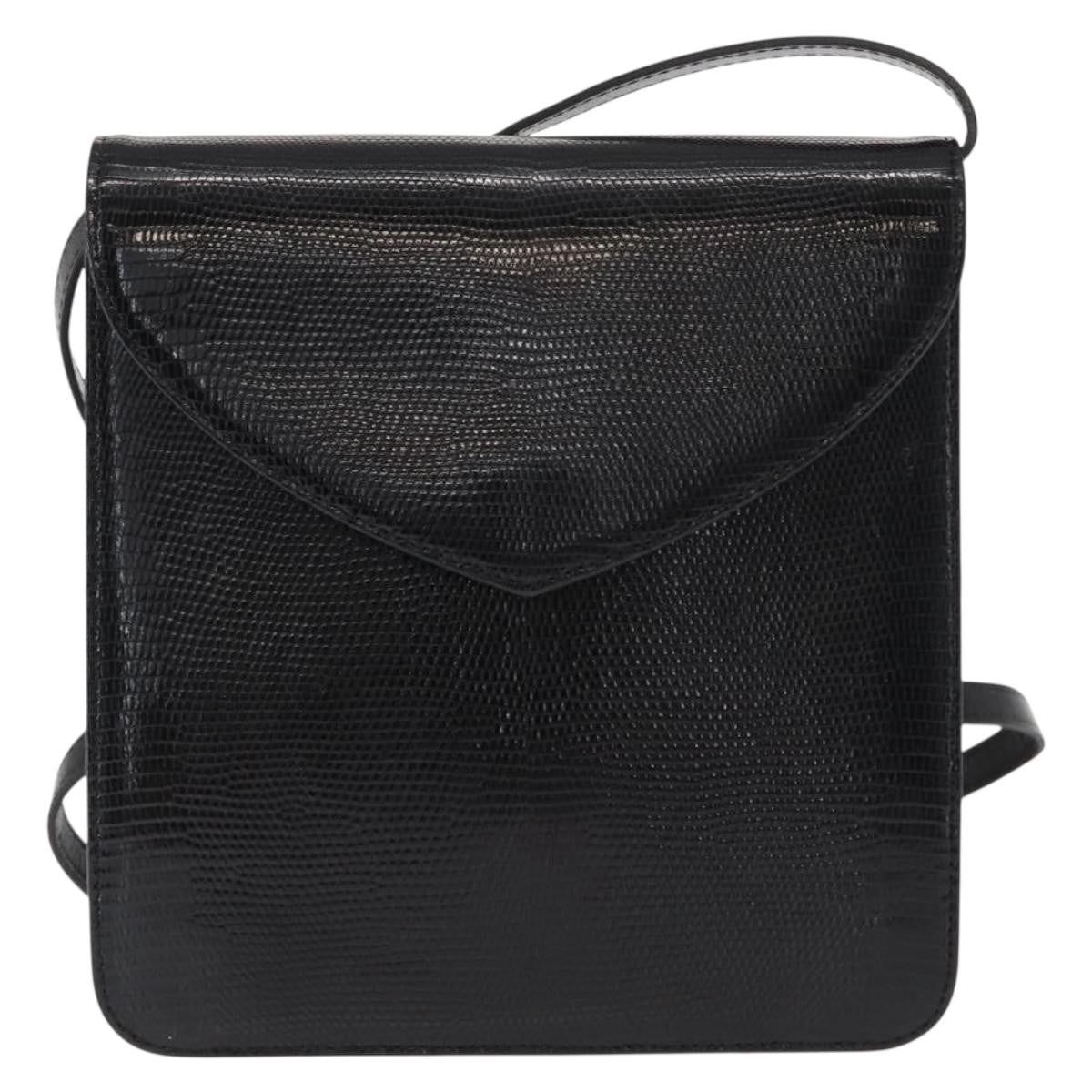 Saint Laurent Vintage Leather Black Leather Shoulder Bag Bag (Pre-Owned)