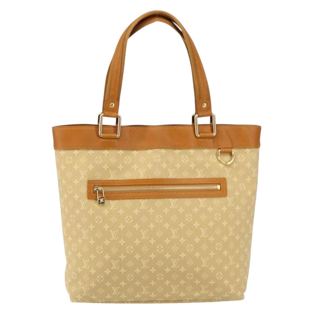 Louis Vuitton Lucille Mini Lin Beige Canvas Handbag (Pre-Owned)