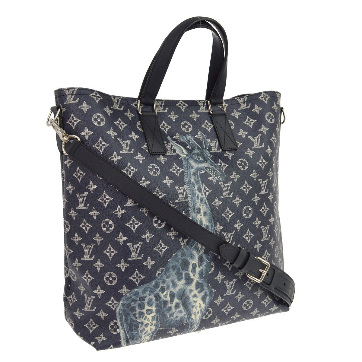 Louis Vuitton Tote Limited Edition Chapman Savane Monogram Canvas Navy Canvas Tote Bag Bag (Pre-Owned)