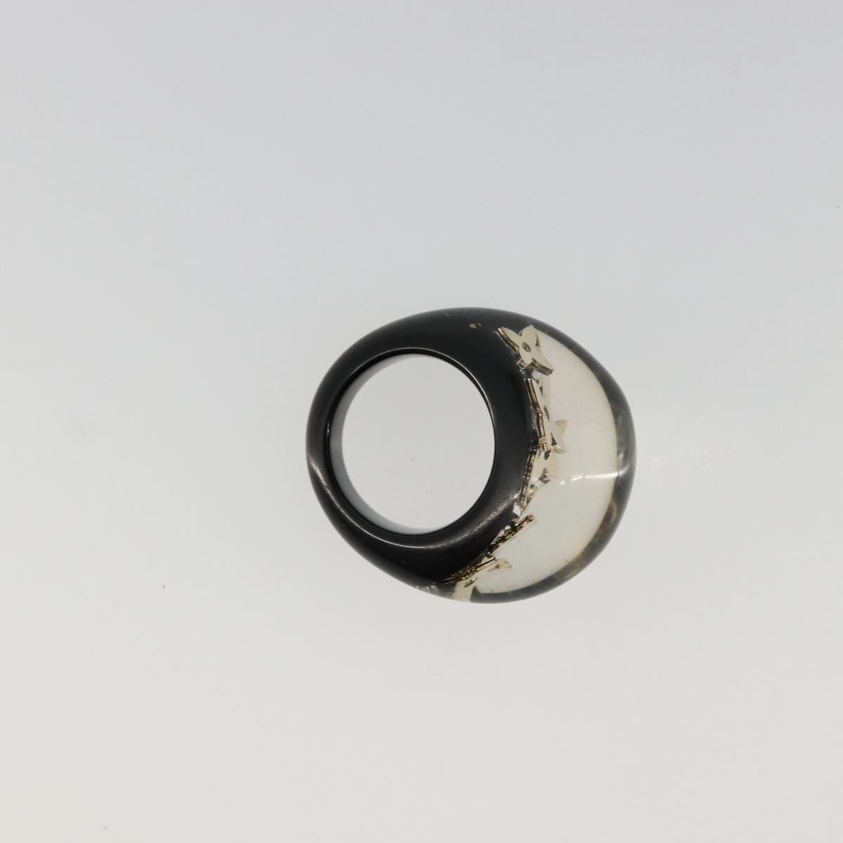 Louis Vuitton Inclusion Resin Black Plastic Ring Jewelry (Pre-Owned)